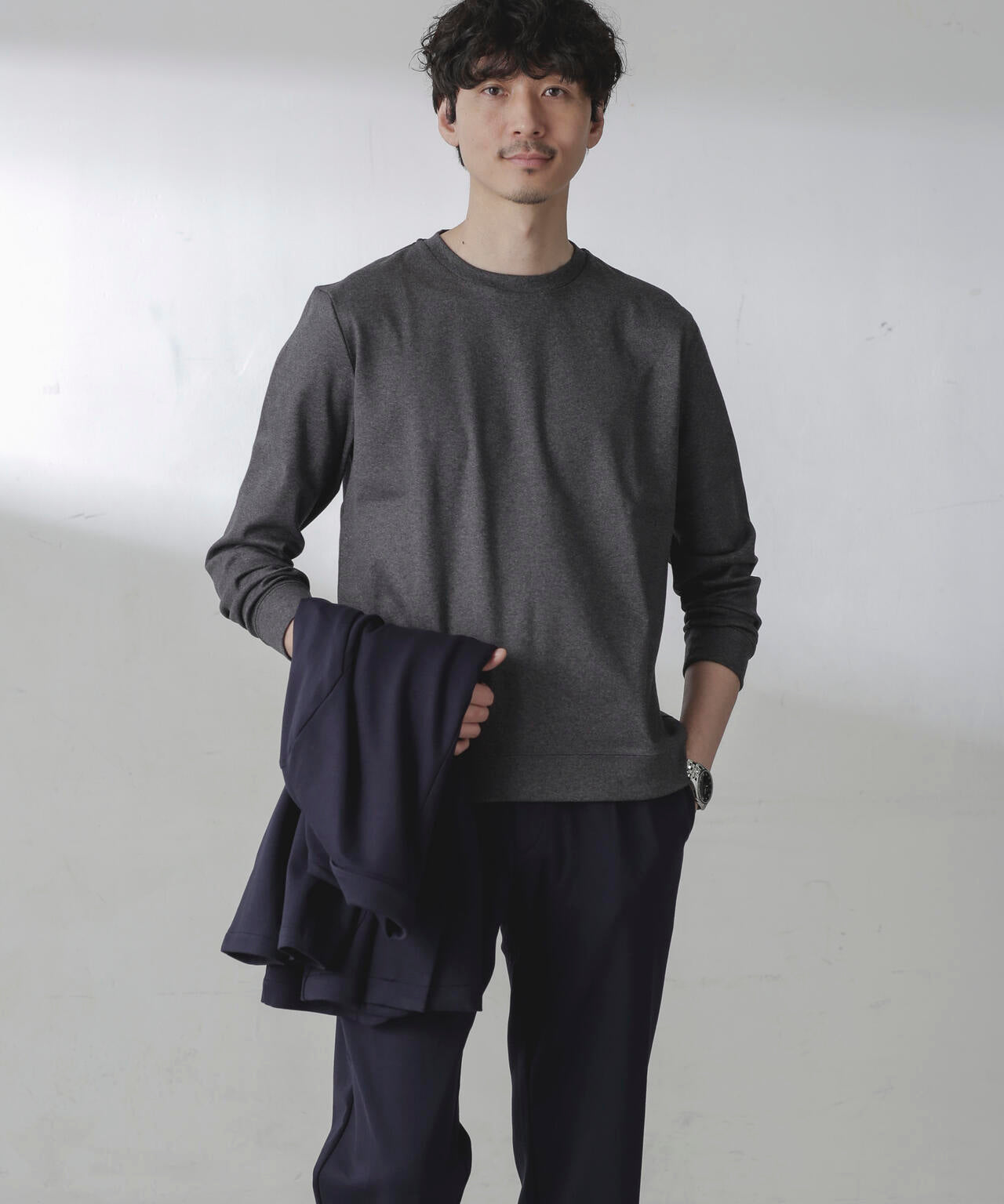 ｢FORMAL JERSEY｣クルーネックカットソー長袖