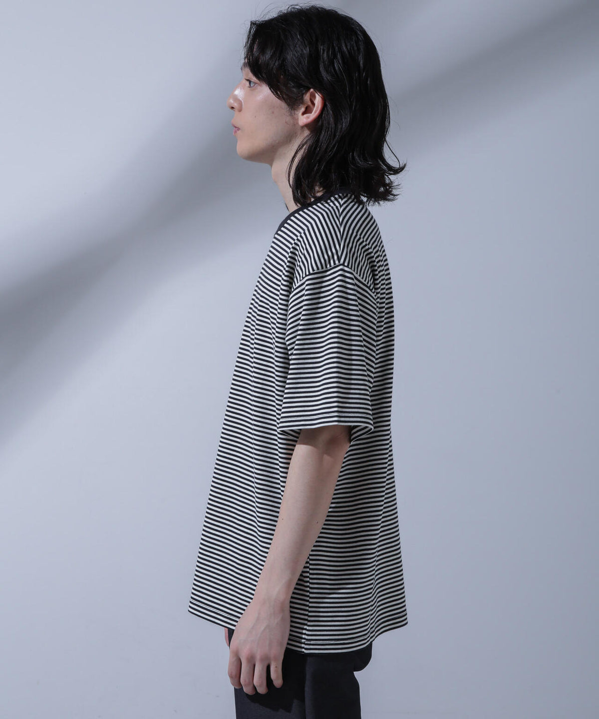 Anti Soaked(R)  汗染み防止 ボーダークルーネックTシャツ