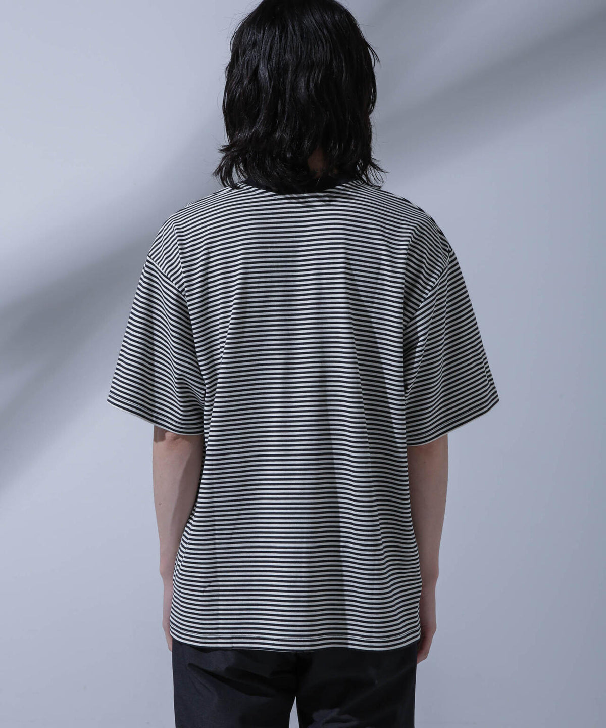 Anti Soaked(R)  汗染み防止 ボーダークルーネックTシャツ