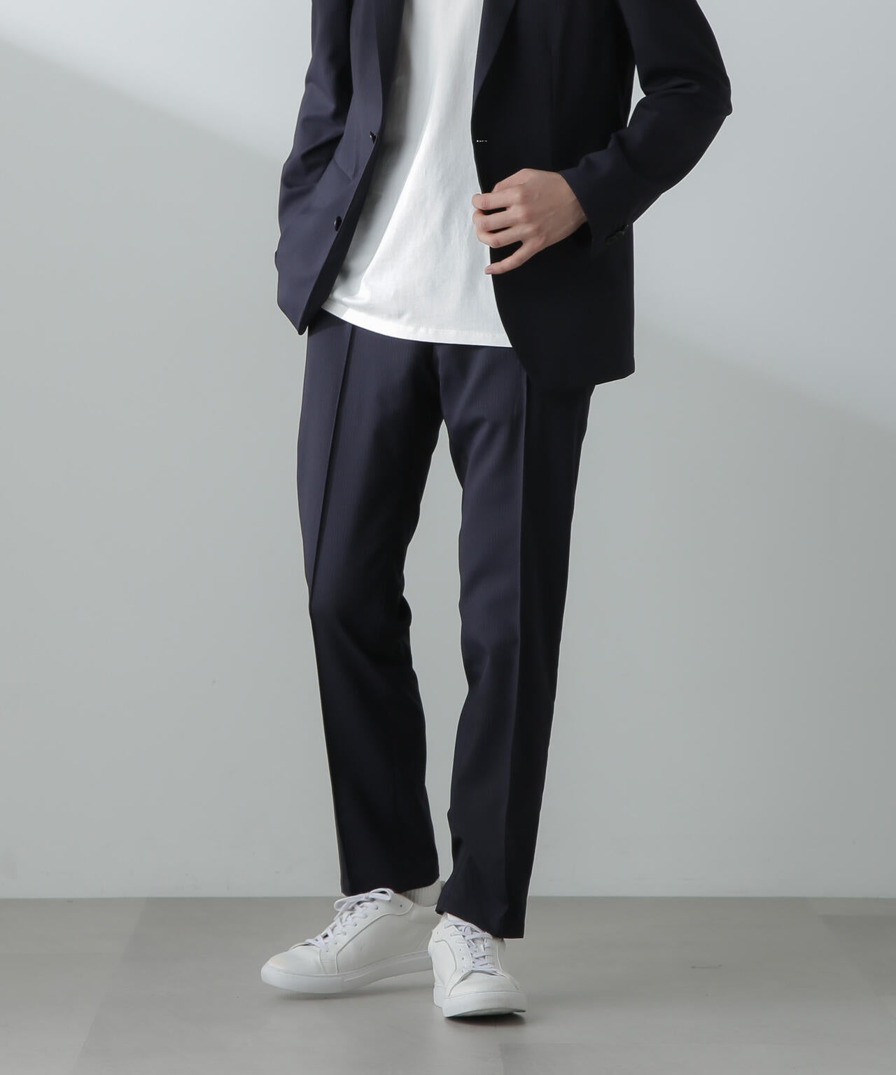 「N TROUSERS」サマーウールTWストライプパンツ(セットアップ可)