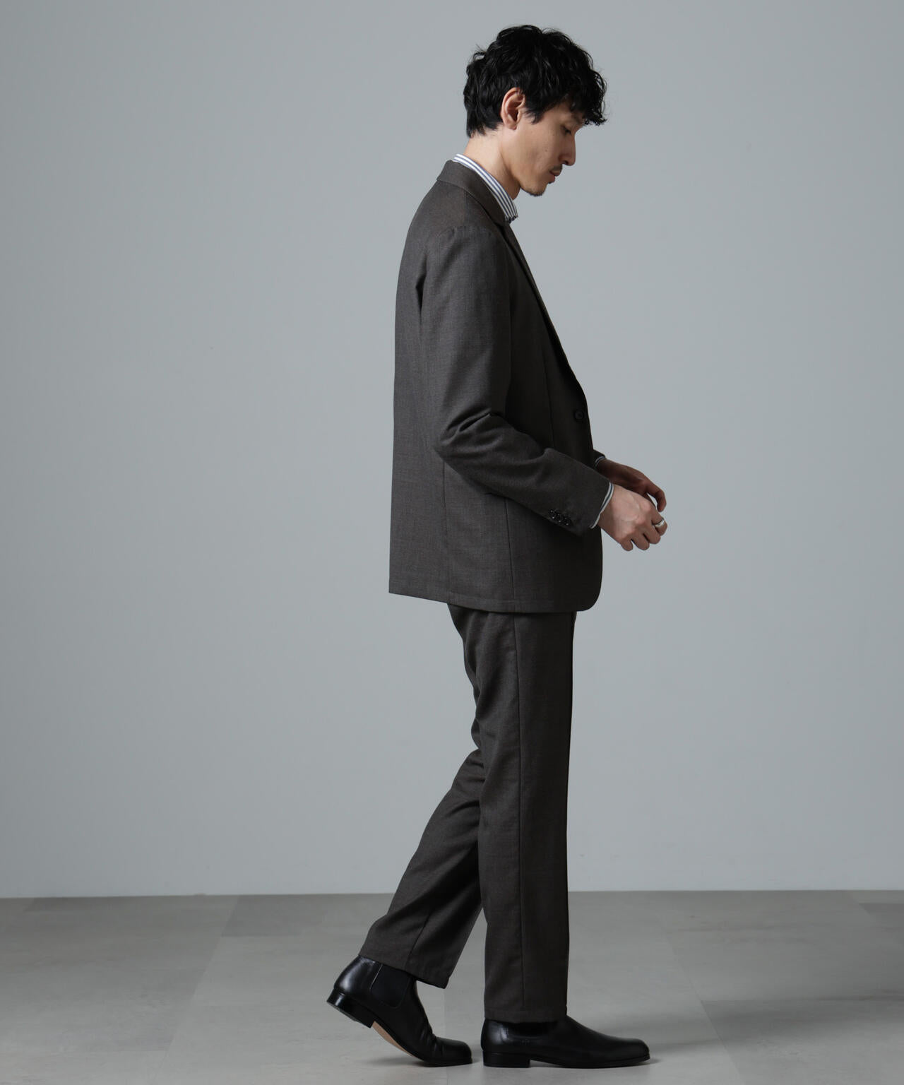 「N JACKET PREMIUM」RENU(R)ウール混洗えるサキソニージャケット(セットアップ可)