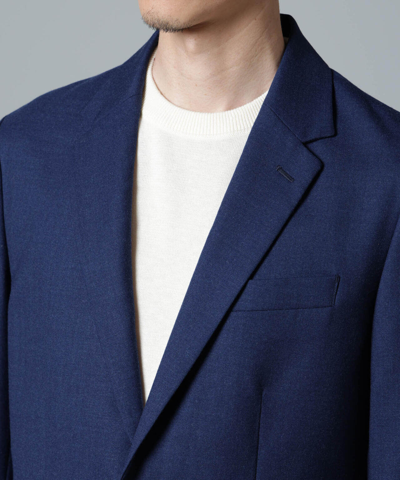 「N JACKET PREMIUM」RENU(R)ウール混洗えるサキソニージャケット(セットアップ可)