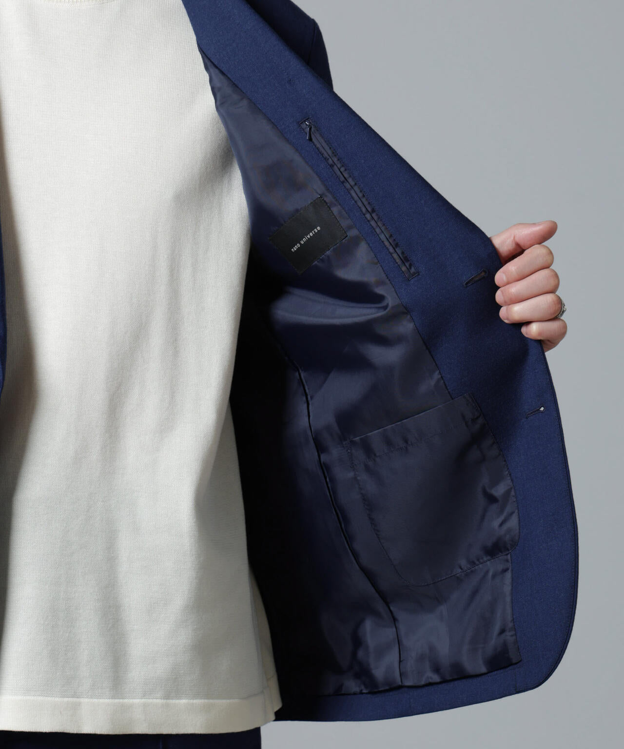 「N JACKET PREMIUM」RENU(R)ウール混洗えるサキソニージャケット(セットアップ可)