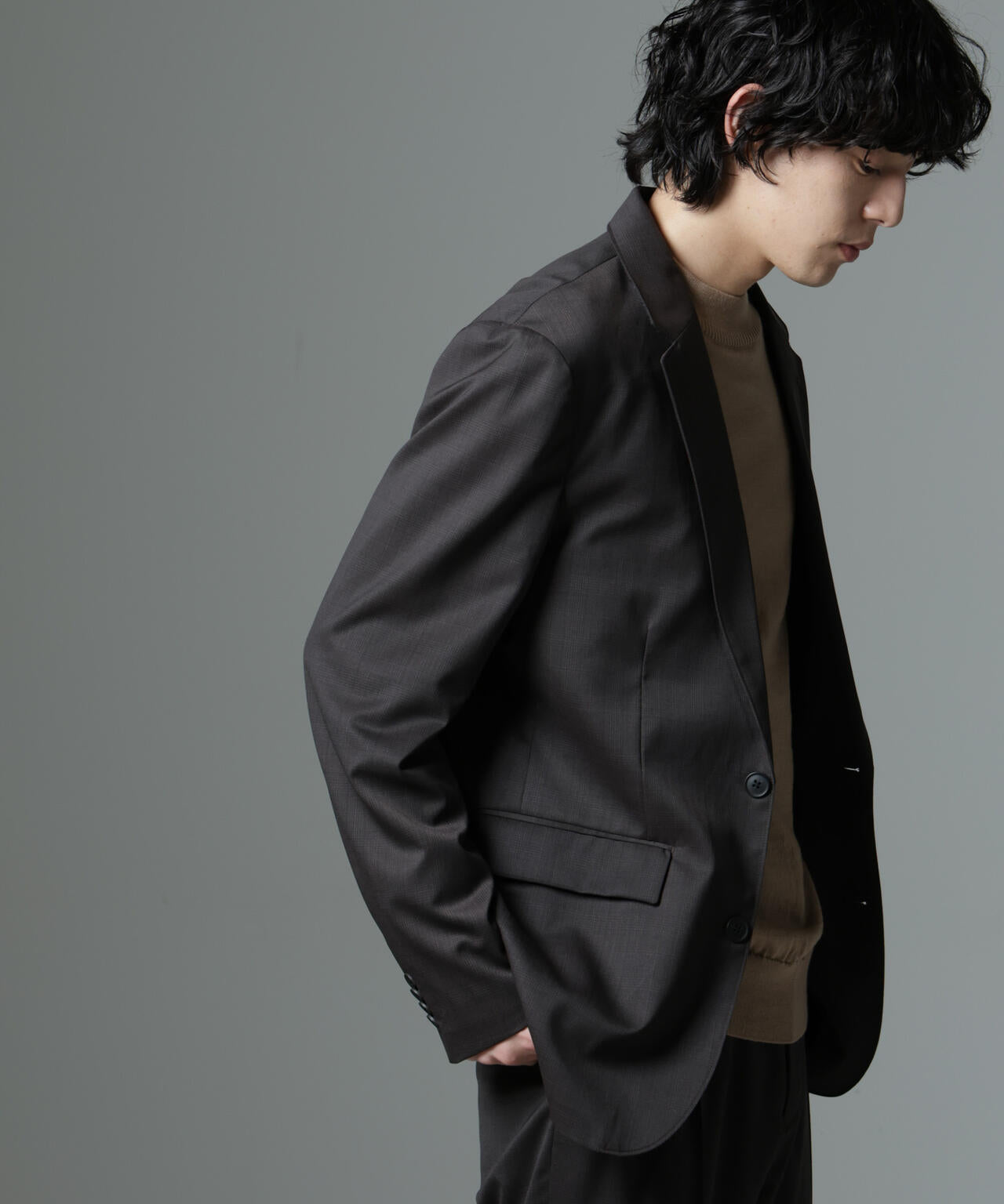 「N JACKET PREMIUM」RENU(R)T/Wシャドーチェックジャケット(セットアップ可)