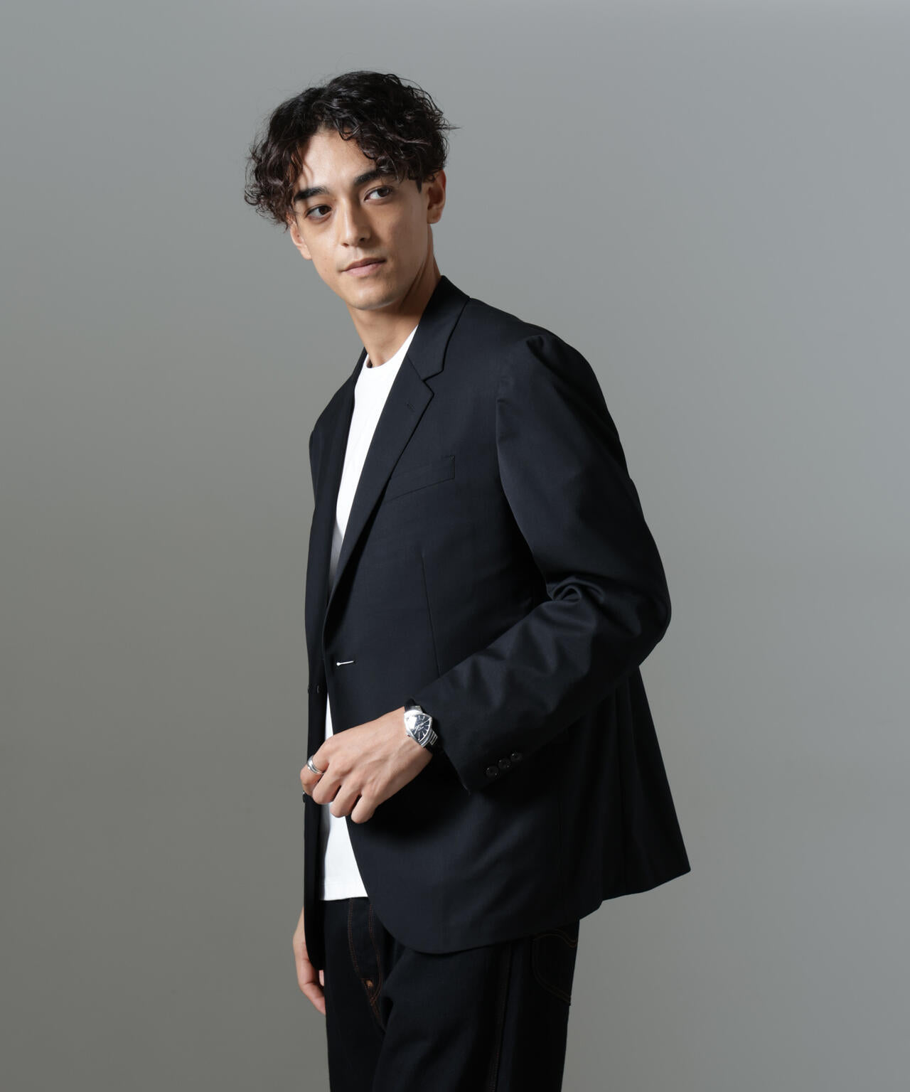 クラシックウールボクシージャケット(セットアップ可)