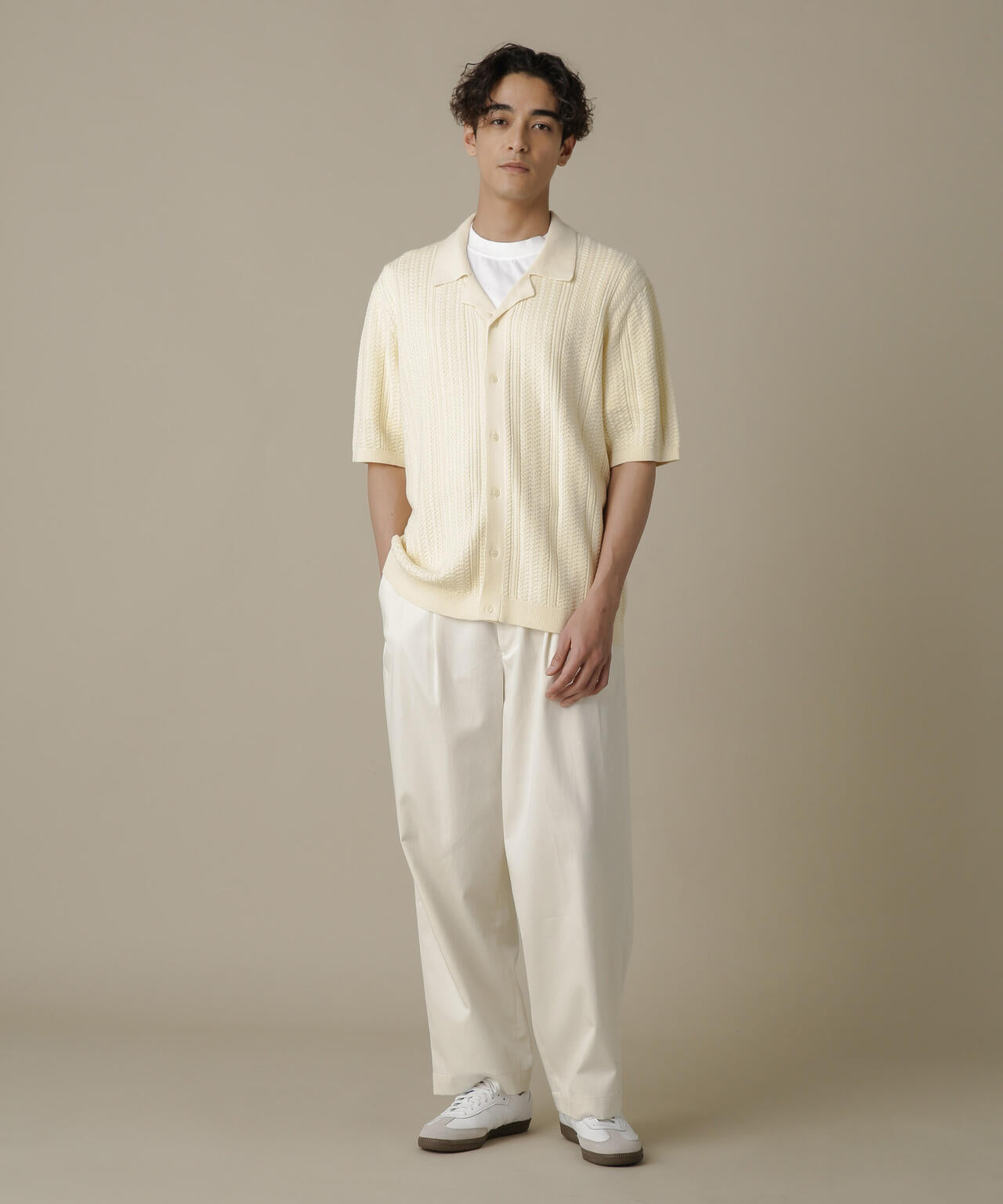 「NJ/CLUB」HOMESTOCKケーブルニットシャツ