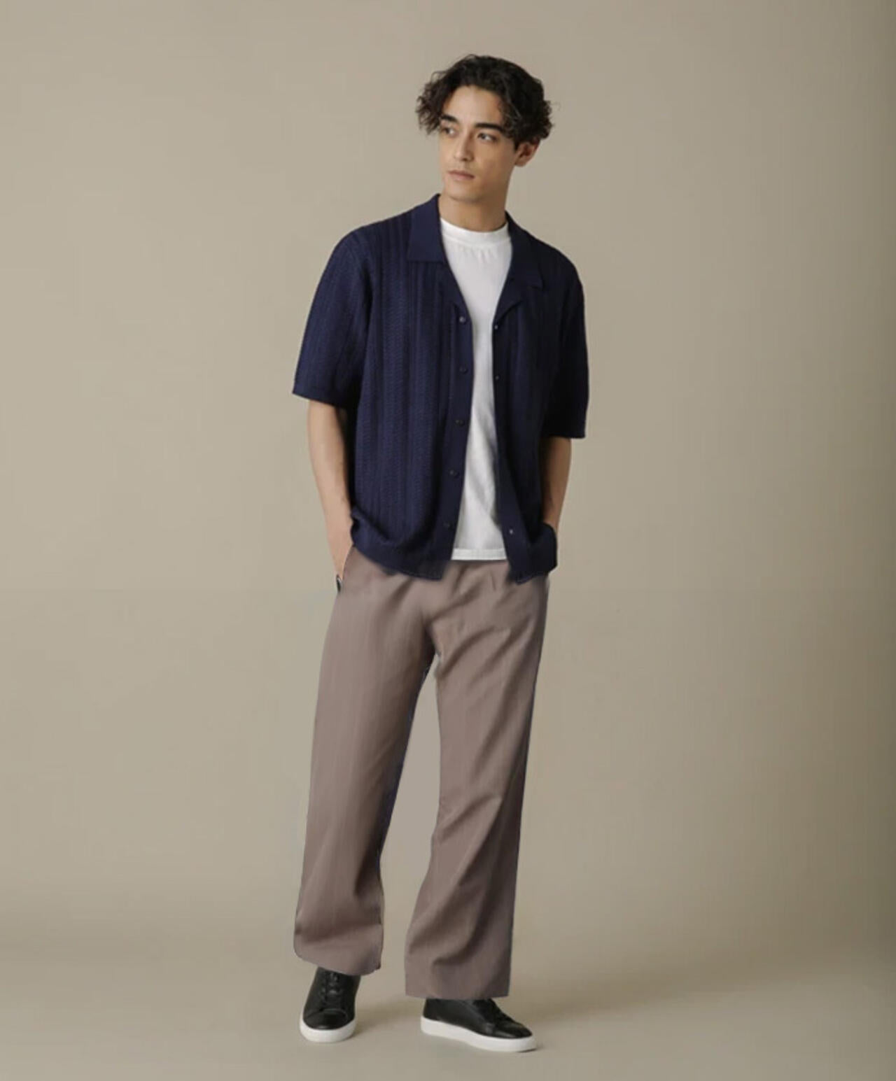 「NJ/CLUB」HOMESTOCKケーブルニットシャツ