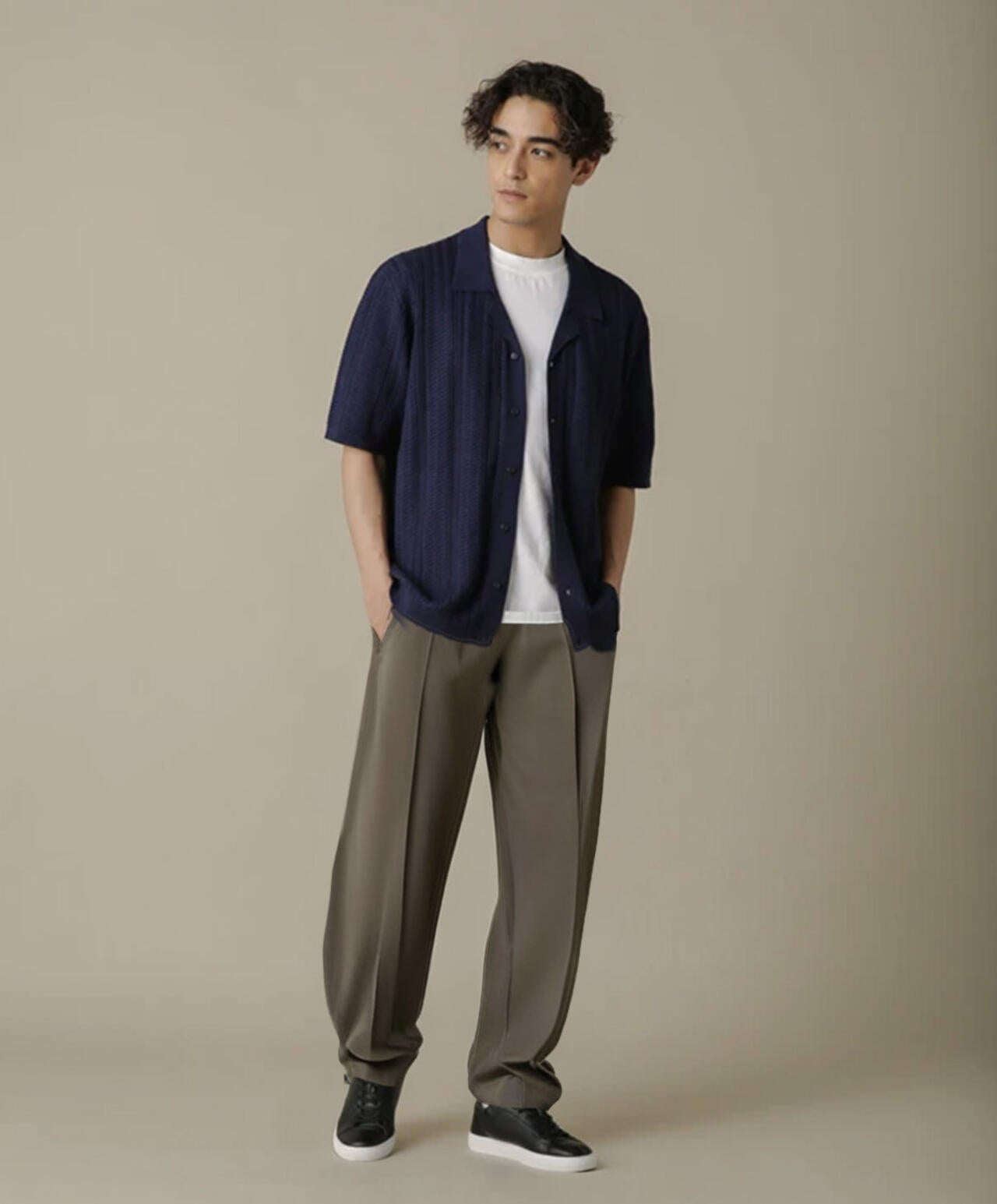「NJ/CLUB」HOMESTOCKケーブルニットシャツ