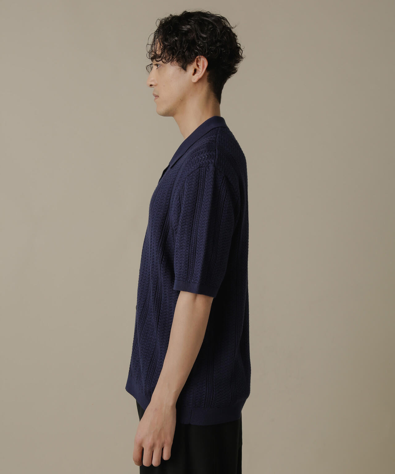 「NJ/CLUB」HOMESTOCKケーブルニットシャツ