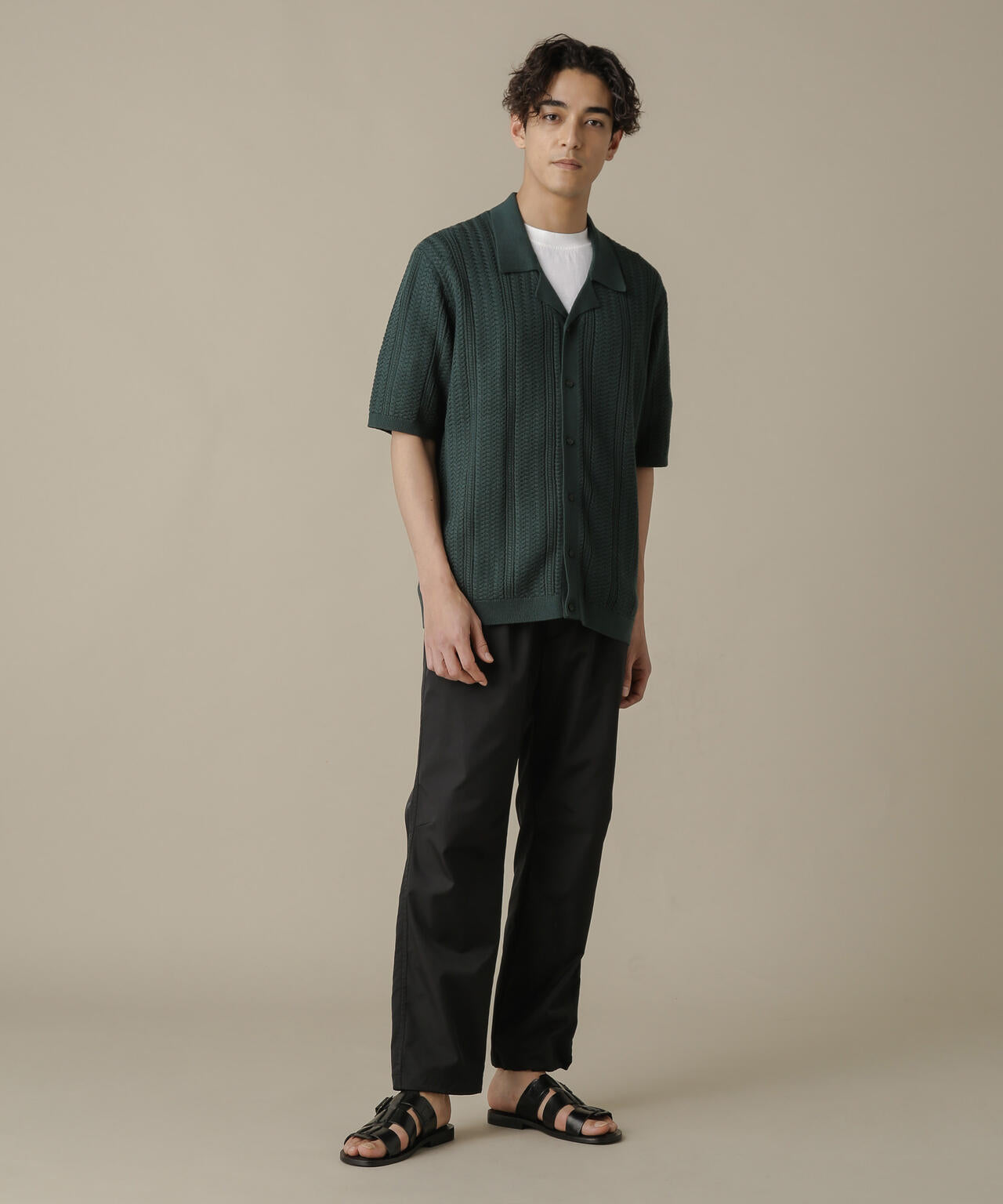 「NJ/CLUB」HOMESTOCKケーブルニットシャツ