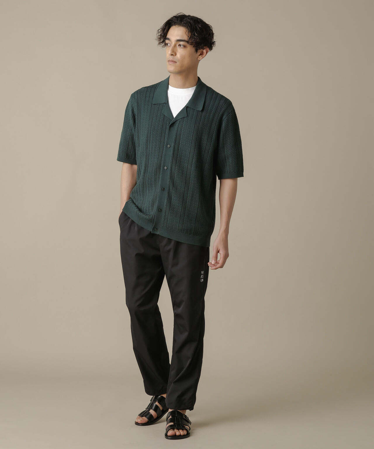 「NJ/CLUB」HOMESTOCKケーブルニットシャツ