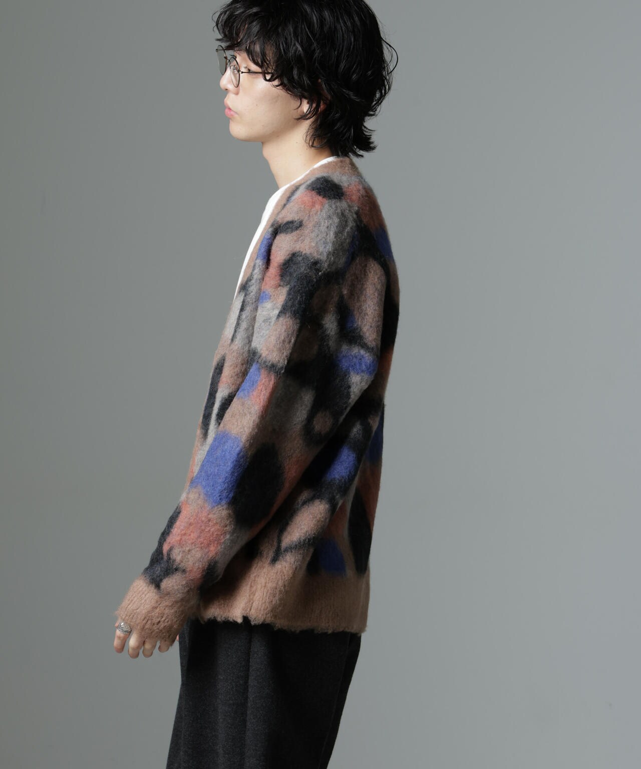 「着るアート」YUTAKA KAWAI モヘヤミックスカーディガン