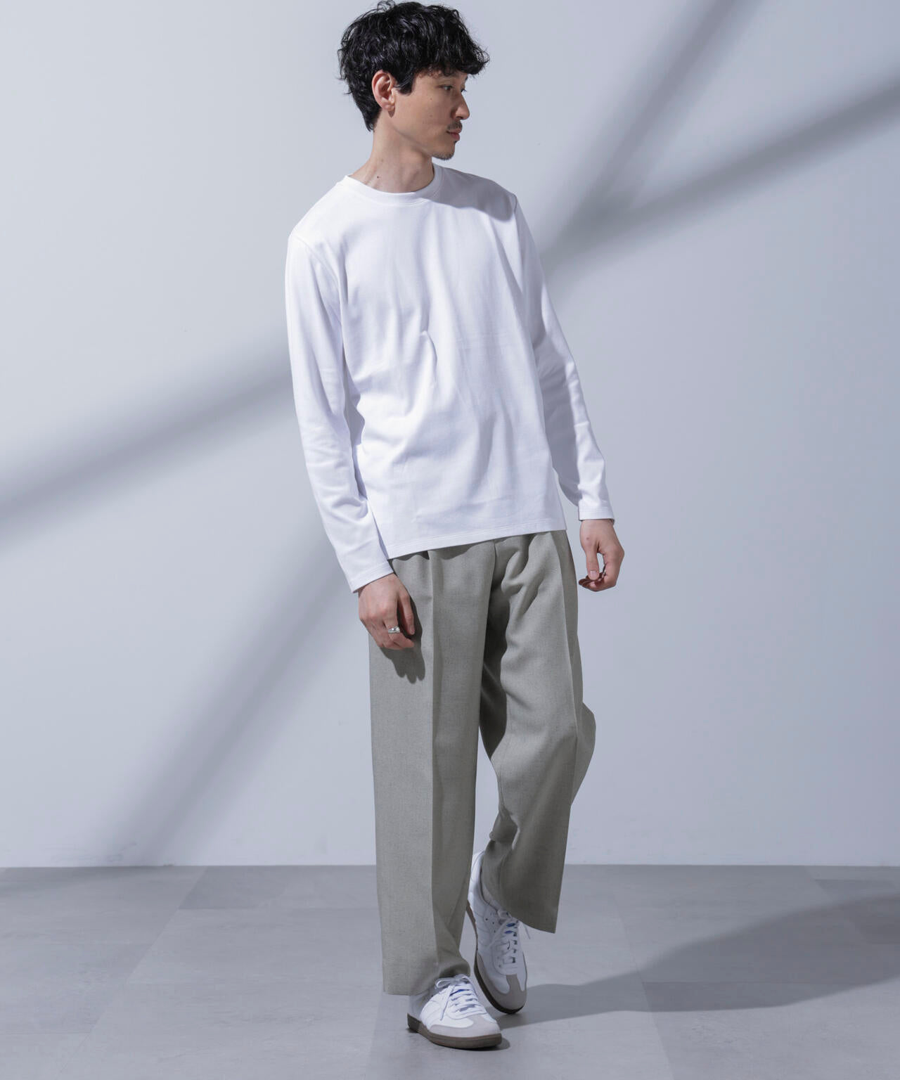 Anti Soaked(R)汗染み防止 クルーネックTシャツ 長袖