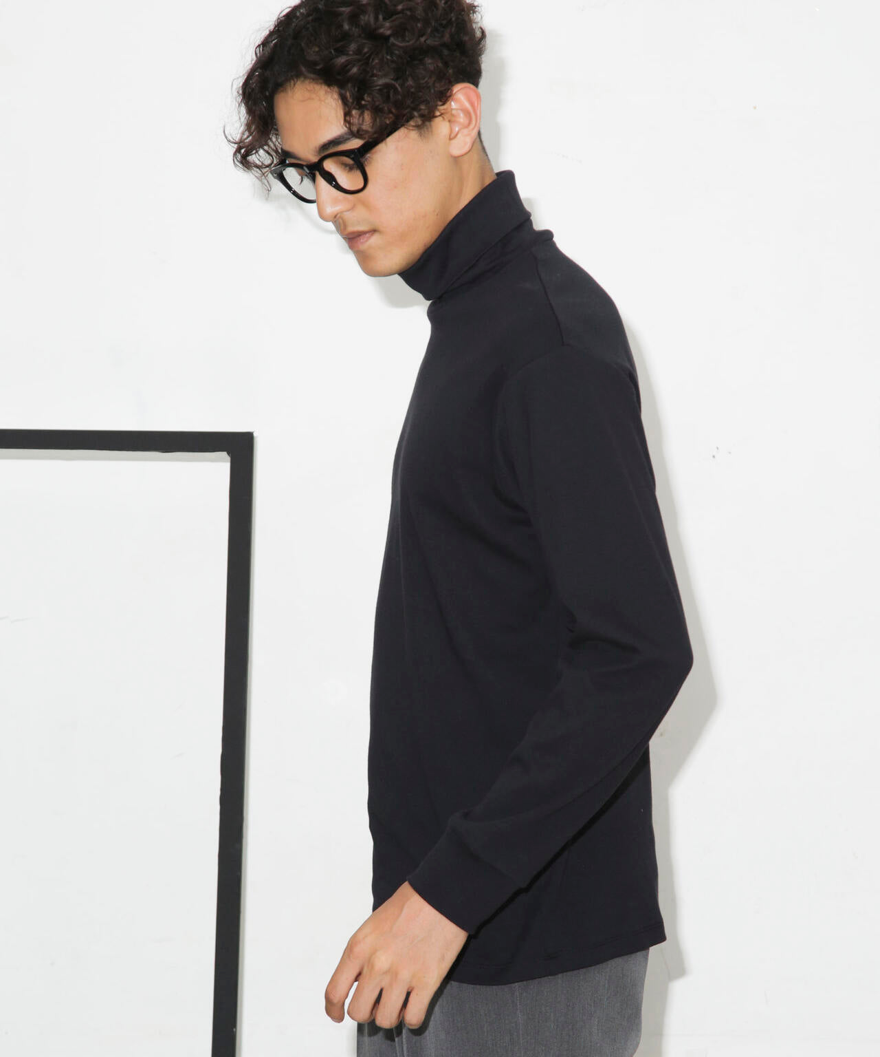 Anti Soaked(R) 汗染み防止 スムースタートルネックTシャツ 長袖