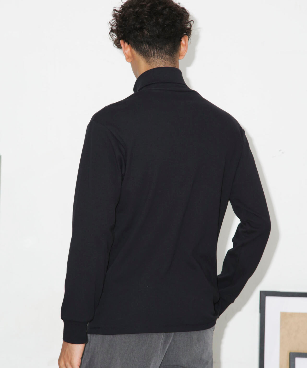 Anti Soaked(R) 汗染み防止 スムースタートルネックTシャツ 長袖