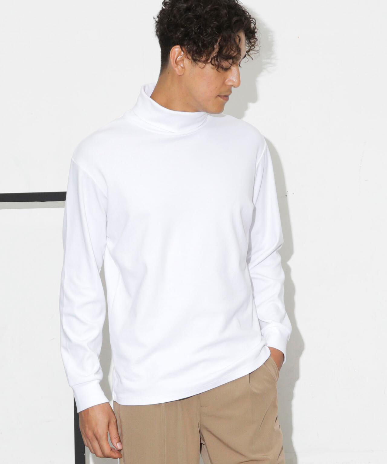 Anti Soaked(R) 汗染み防止 スムースタートルネックTシャツ 長袖