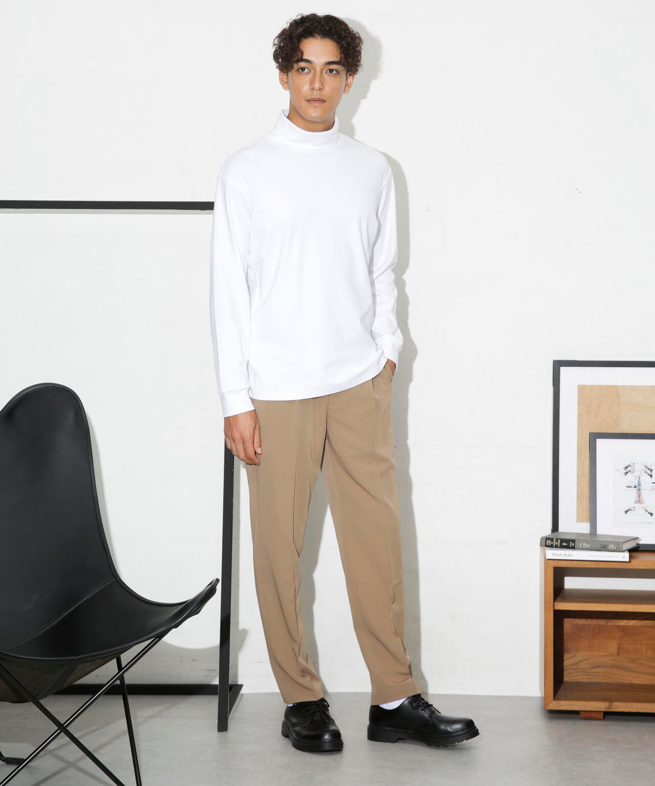 Anti Soaked(R) 汗染み防止 スムースタートルネックTシャツ 長袖
