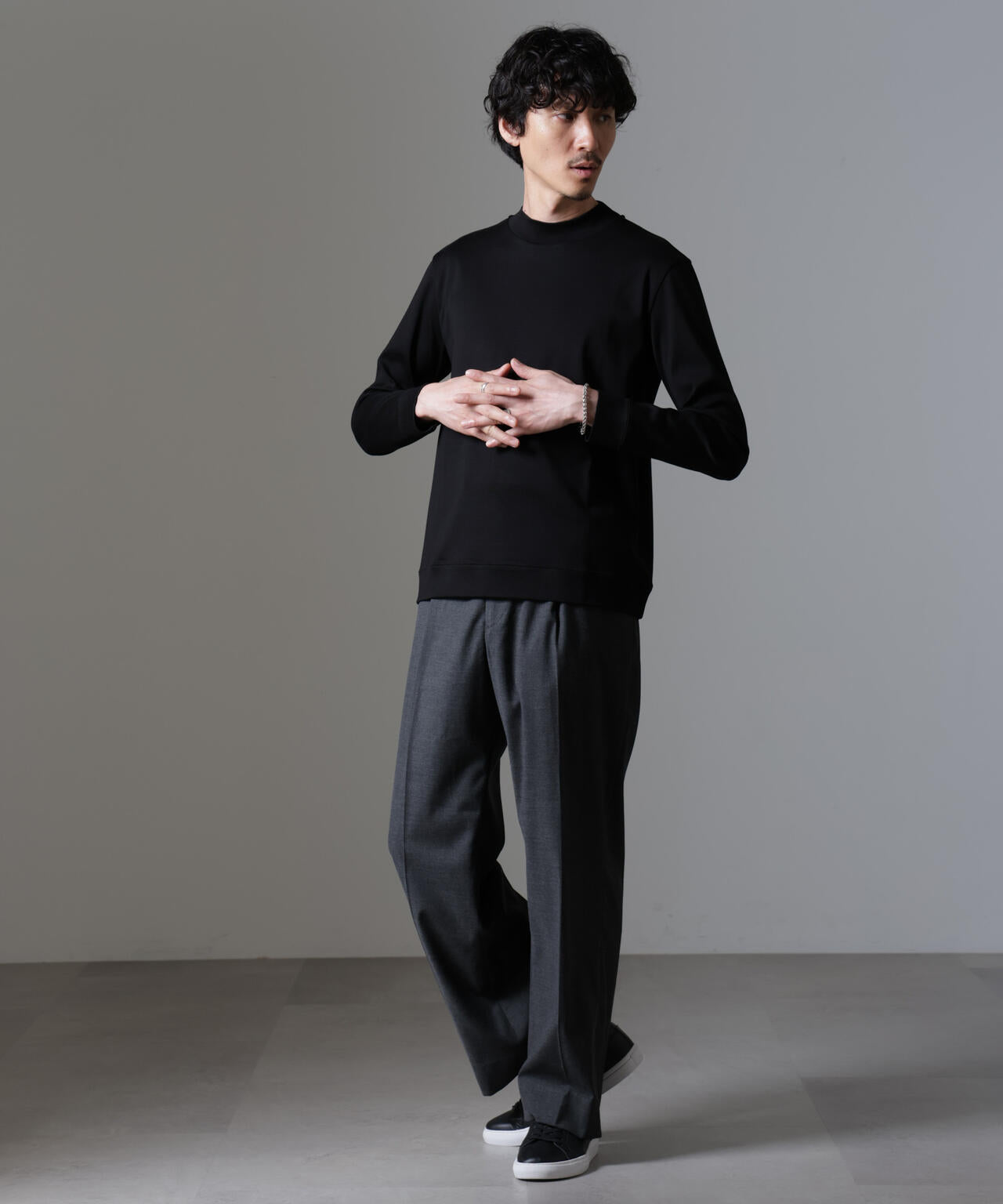 ｢FORMAL JERSEY｣モックネックカットソー長袖