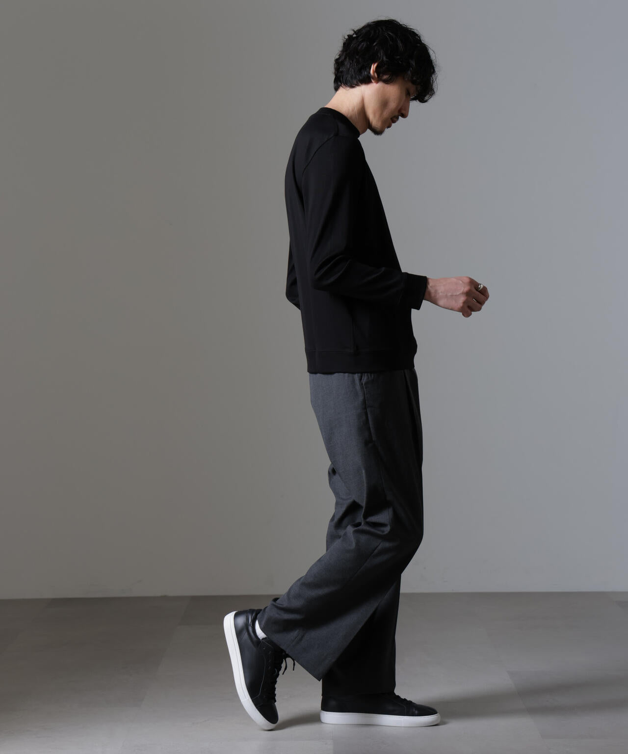 ｢FORMAL JERSEY｣モックネックカットソー長袖