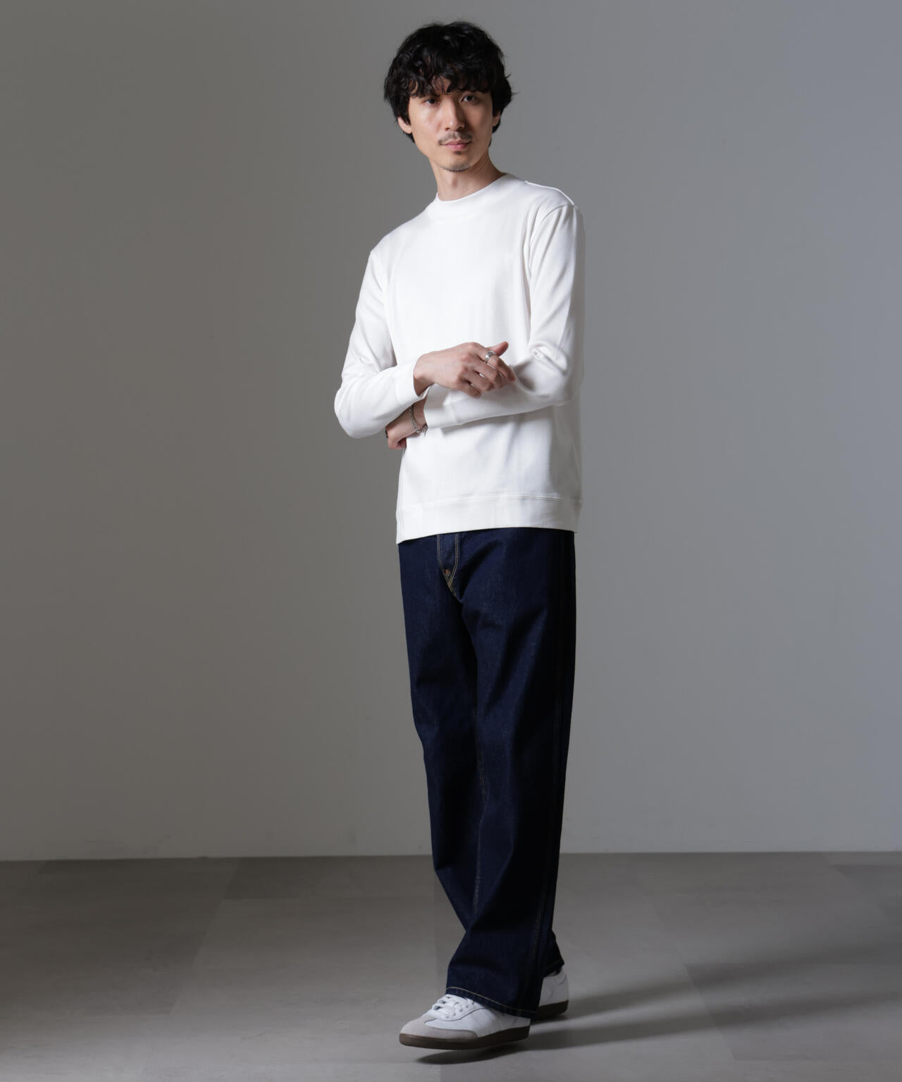 ｢FORMAL JERSEY｣モックネックカットソー長袖