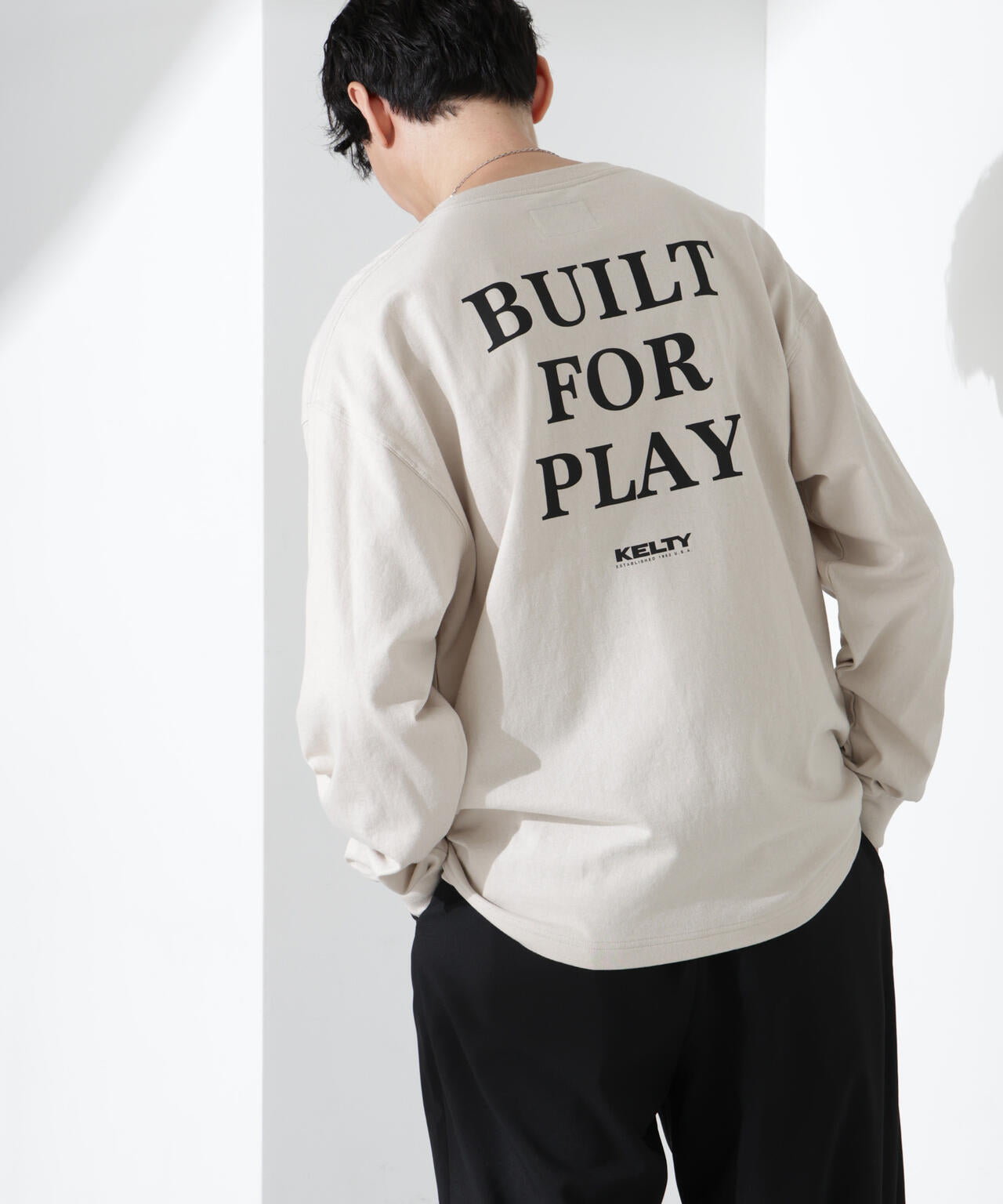 「KELTY×NANO universe」USAコットン天竺Tシャツ長袖
