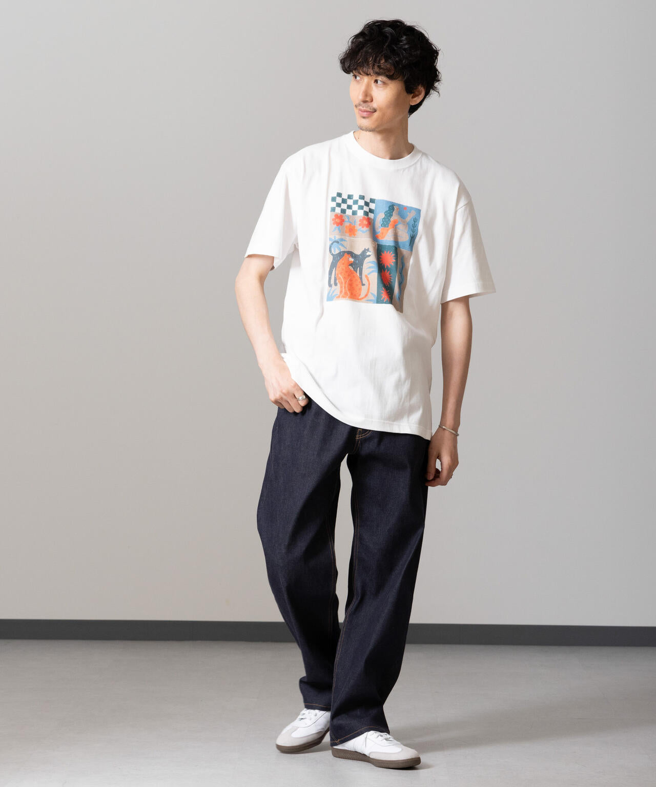 ｢Toyameg｣modern academic TILE Tシャツ