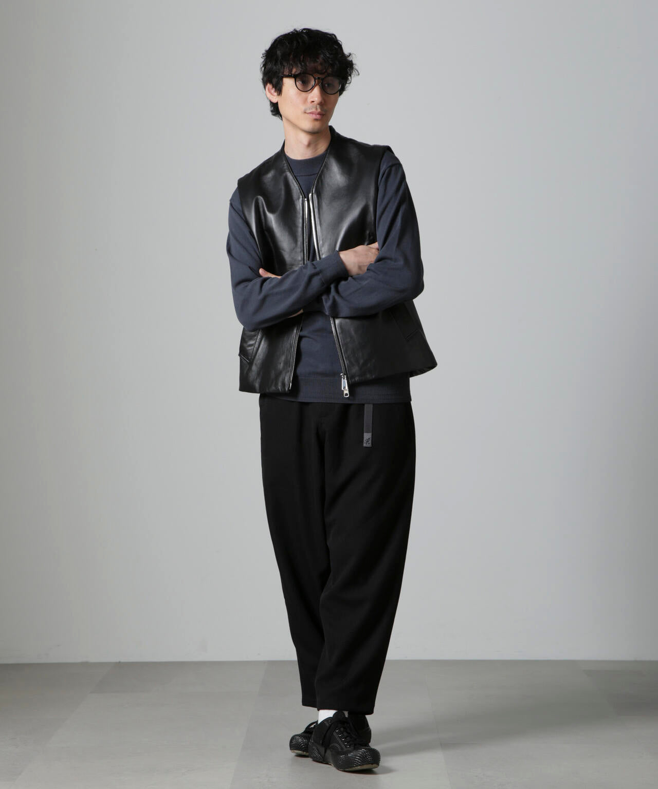 Lamb nappa ジップレザージレ