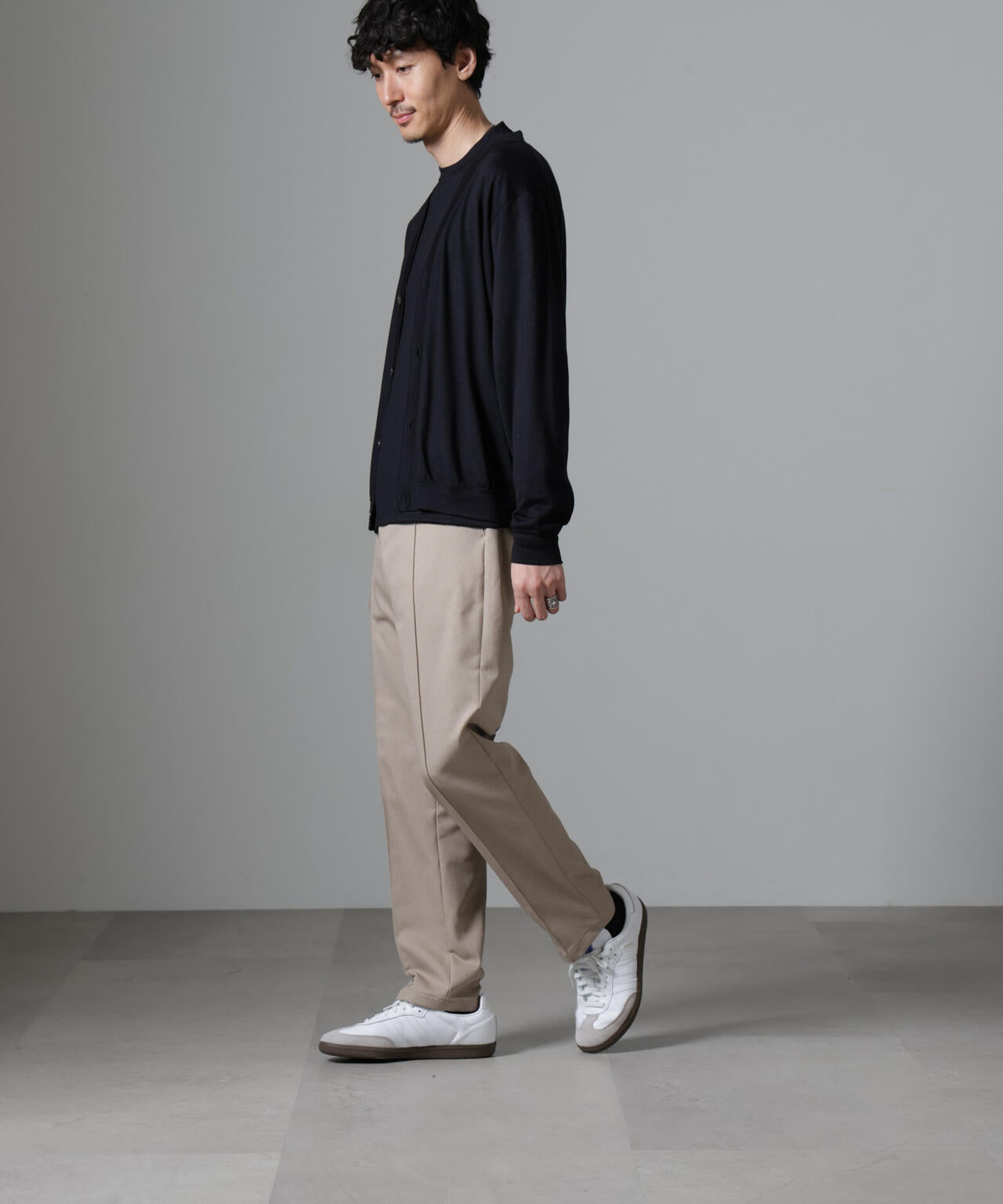 「N TROUSERS BASIC」CATINA(R)メランジ二重織ツイルストレッチパンツ(セットアップ可)