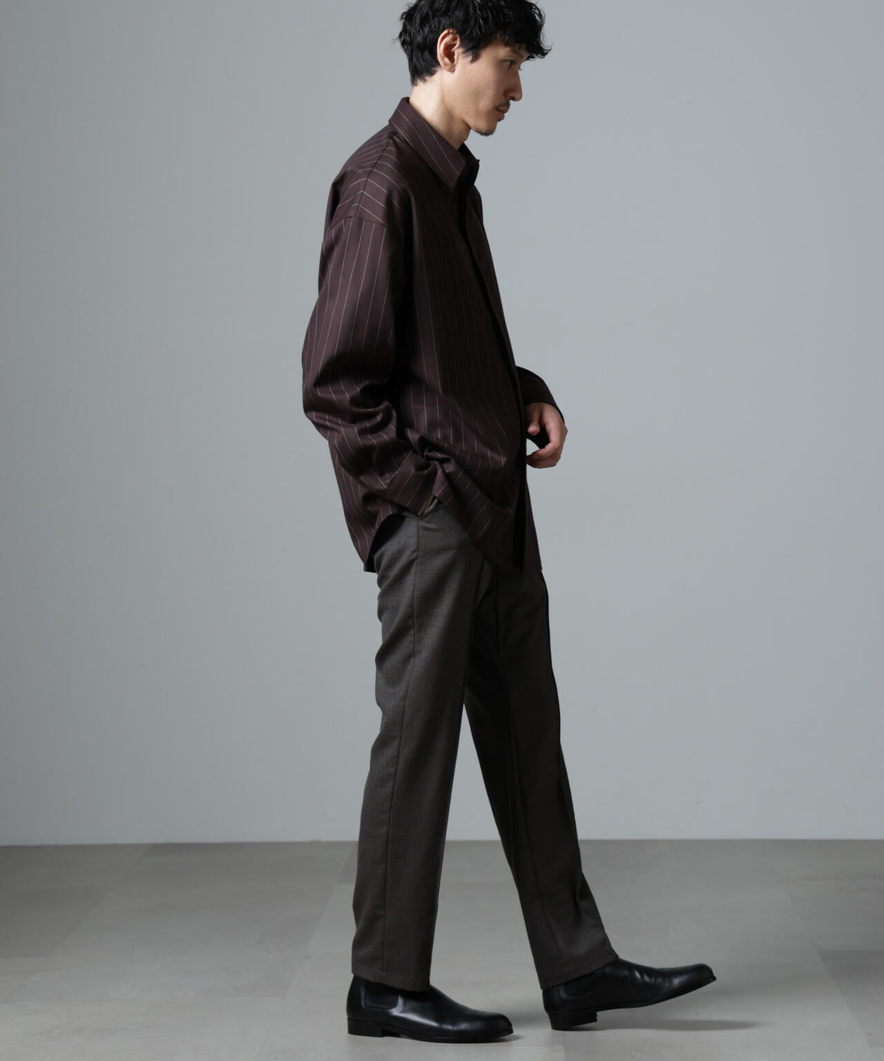 ｢N TROUSERS PREMIUM｣RENURウール混洗えるサキソニーパンツ(セットアップ可)