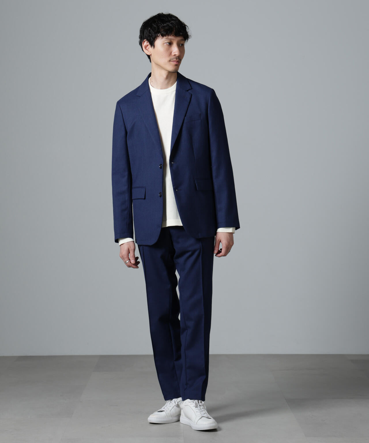 ｢N TROUSERS PREMIUM｣RENURウール混洗えるサキソニーパンツ(セットアップ可)