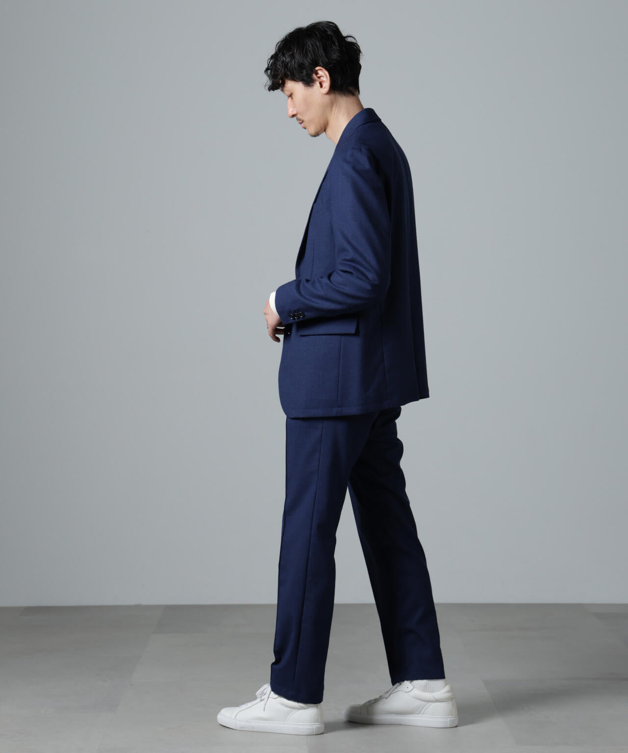 ｢N TROUSERS PREMIUM｣RENURウール混洗えるサキソニーパンツ(セットアップ可)
