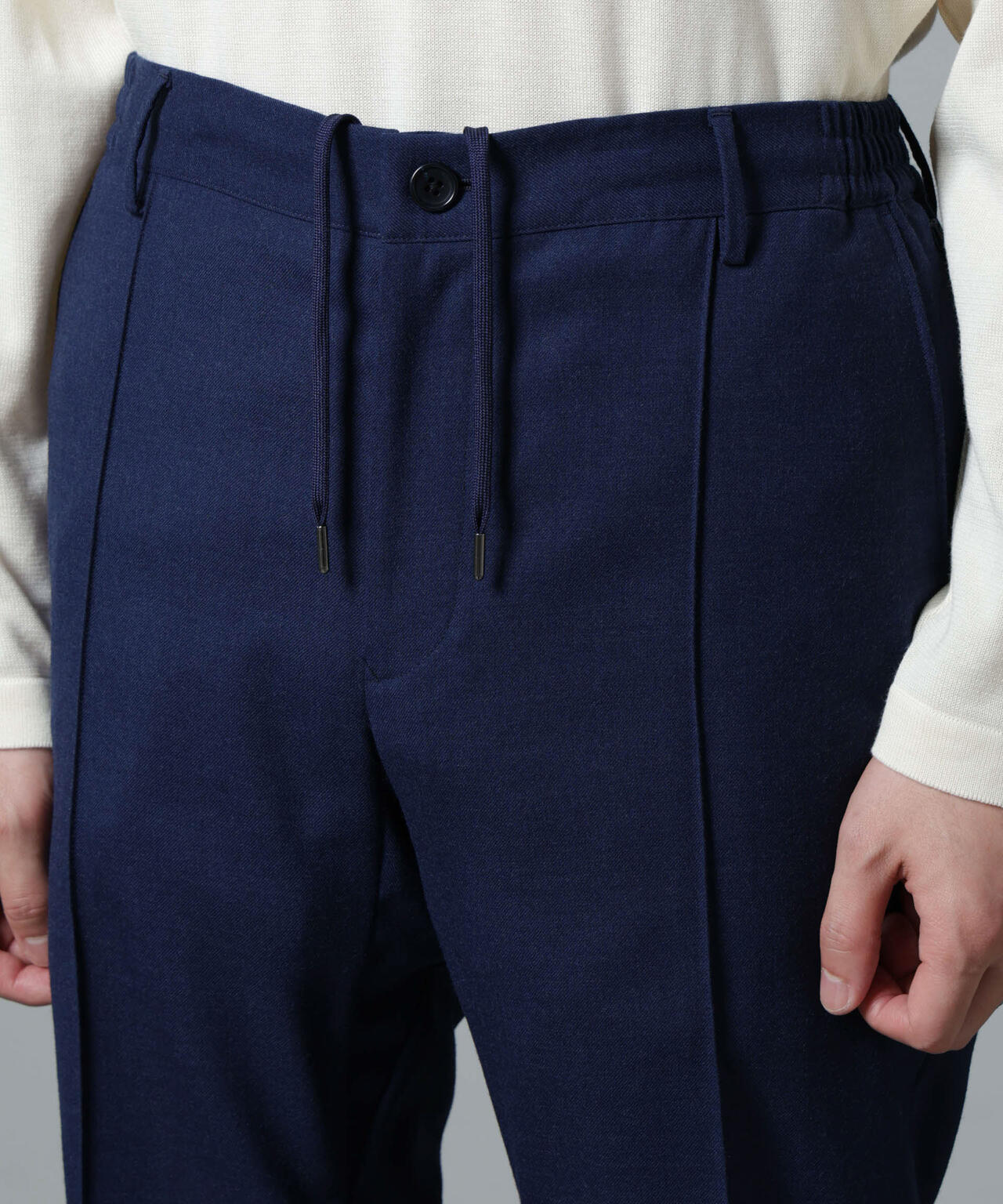 ｢N TROUSERS PREMIUM｣RENURウール混洗えるサキソニーパンツ(セットアップ可)