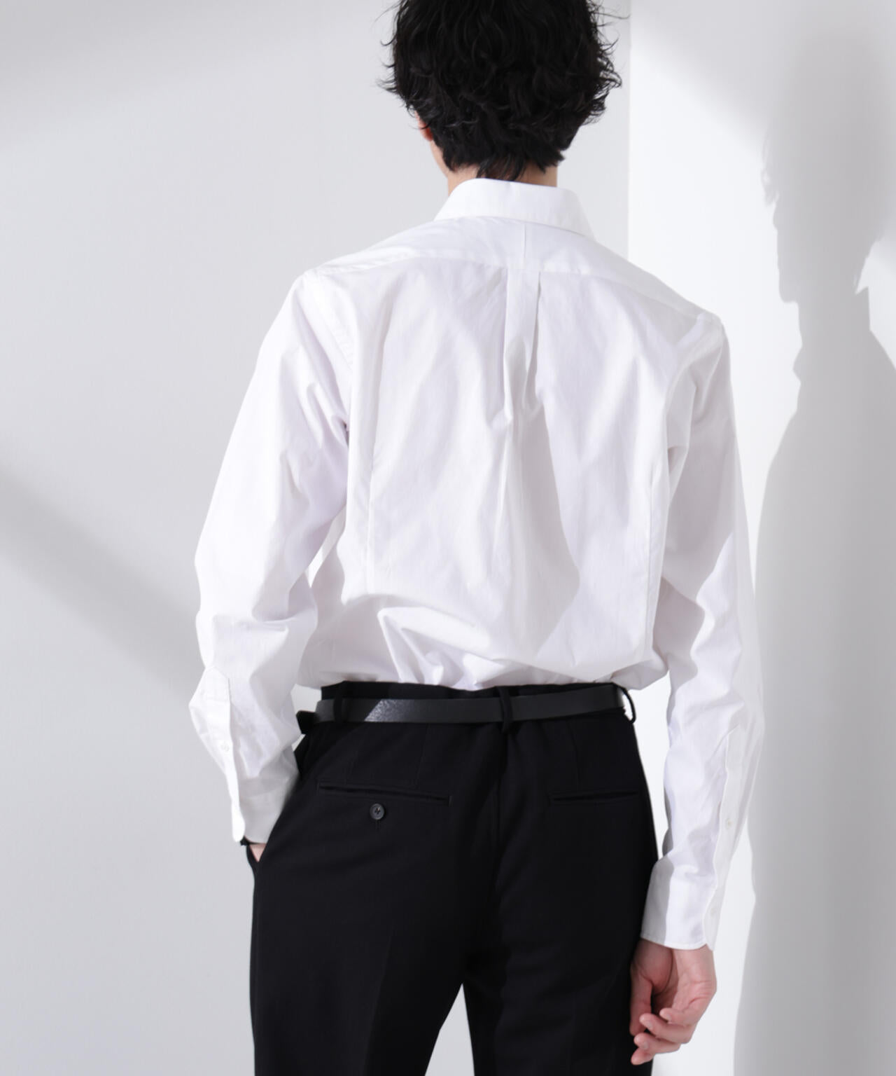 ｢N shirt｣Anti Soaked(R) 汗染み防止ホリゾンタルカラーシャツ長袖