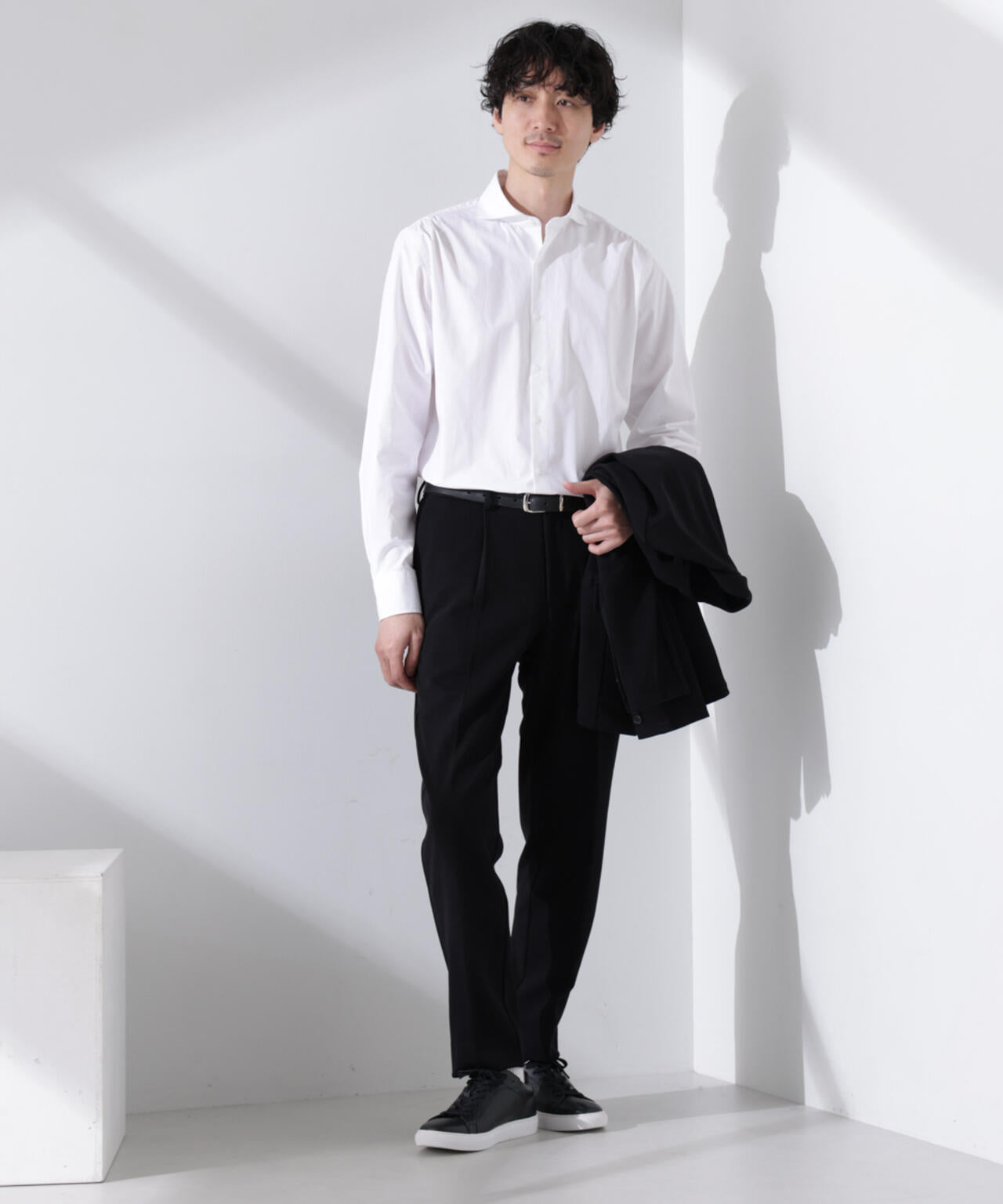 ｢N shirt｣Anti Soaked(R) 汗染み防止ホリゾンタルカラーシャツ長袖