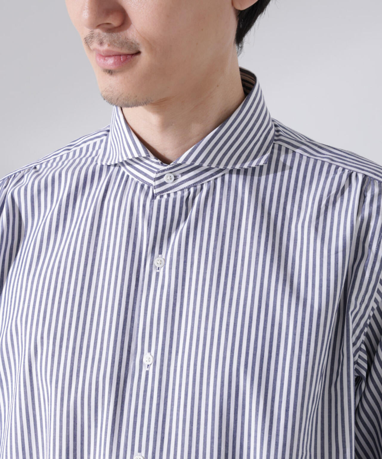 ｢N shirt｣Anti Soaked(R) 汗染み防止ホリゾンタルカラーシャツ長袖