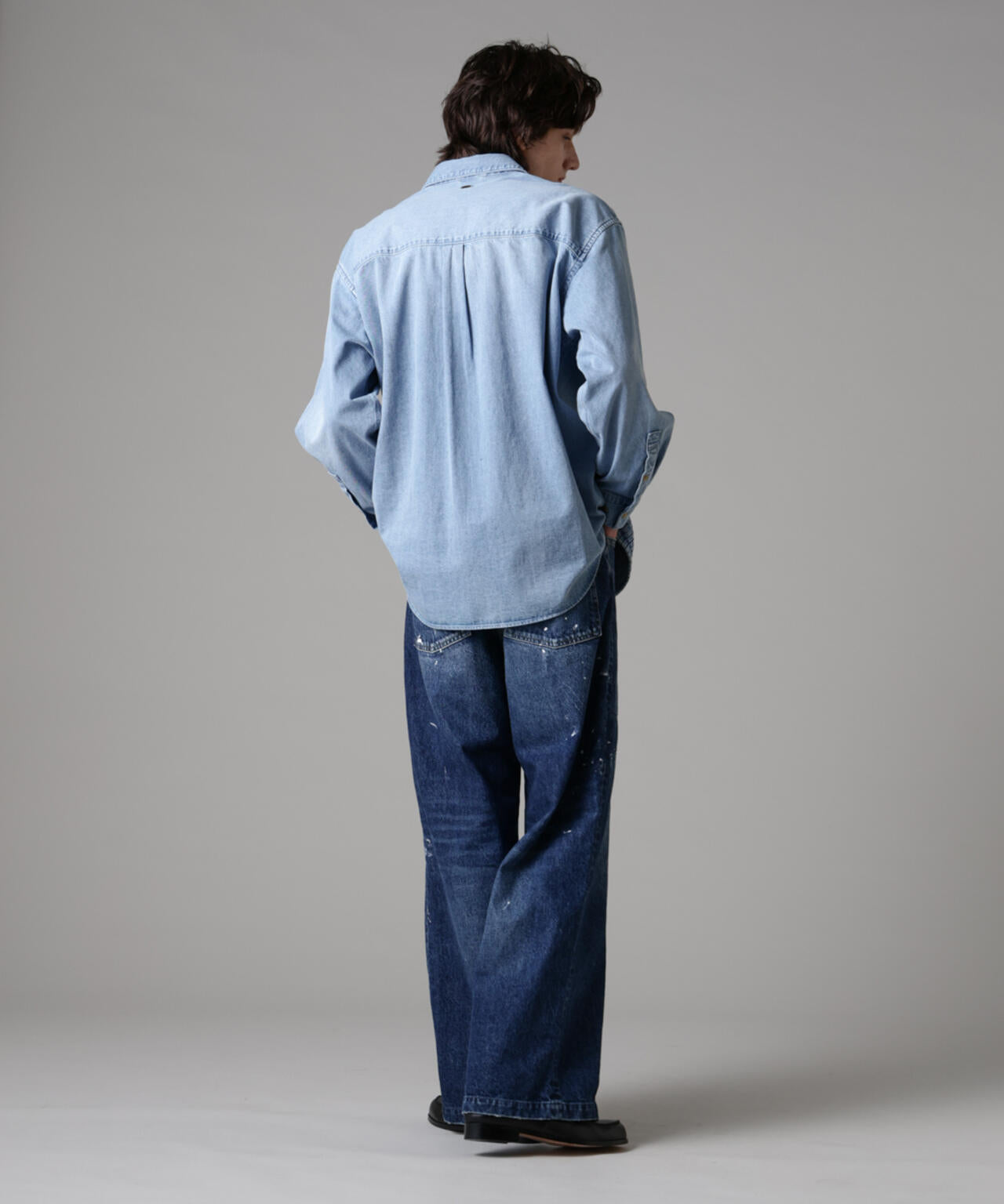 ｢ASSEMBLANC｣ピンタックデニムシャツ