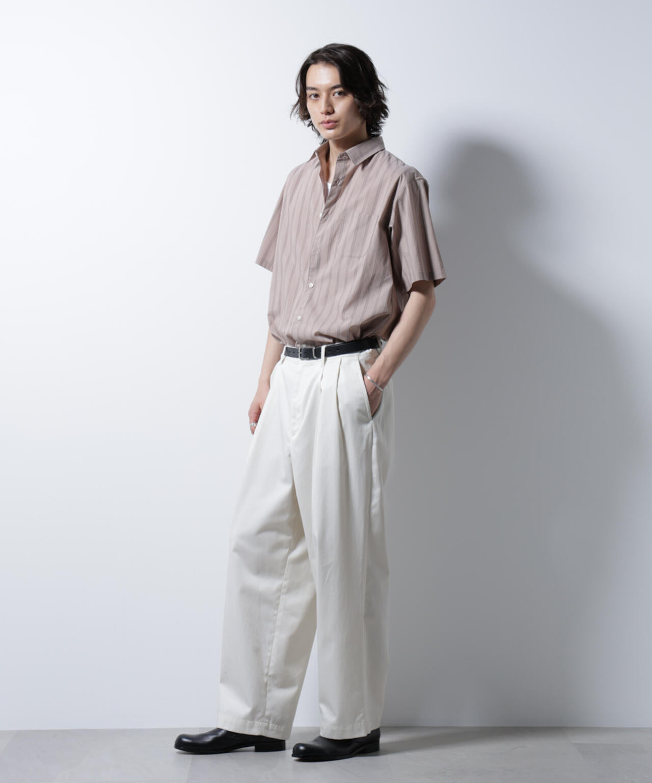 「ICE FLOW LINEN」バリエーションシャツ 半袖