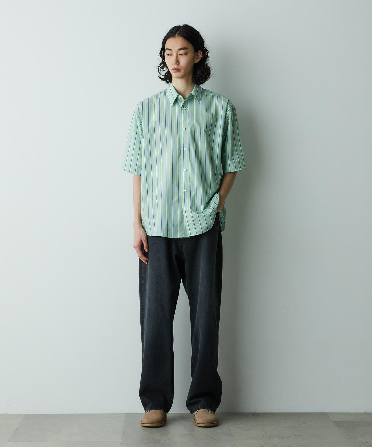 「HOTEL PALACE」オテルパラス レギュラーカラールーズシルエット 半袖シャツ