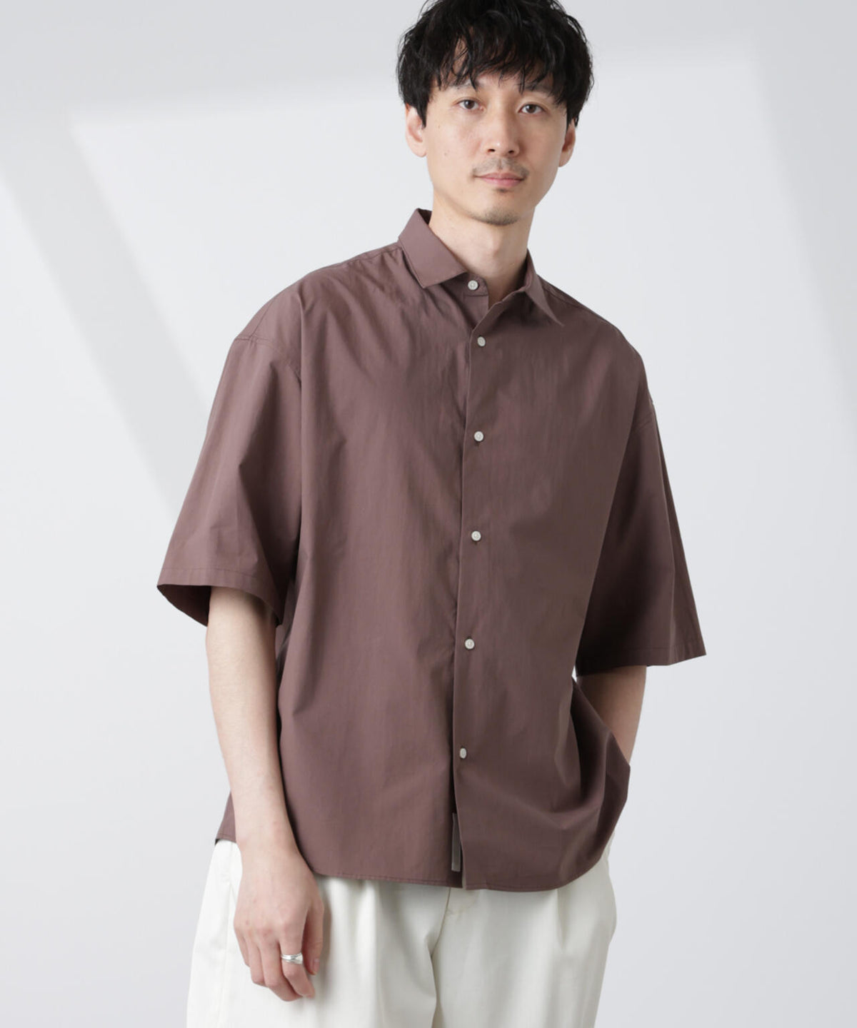 「大人のワイドシャツ」レギュラーカラー 半袖