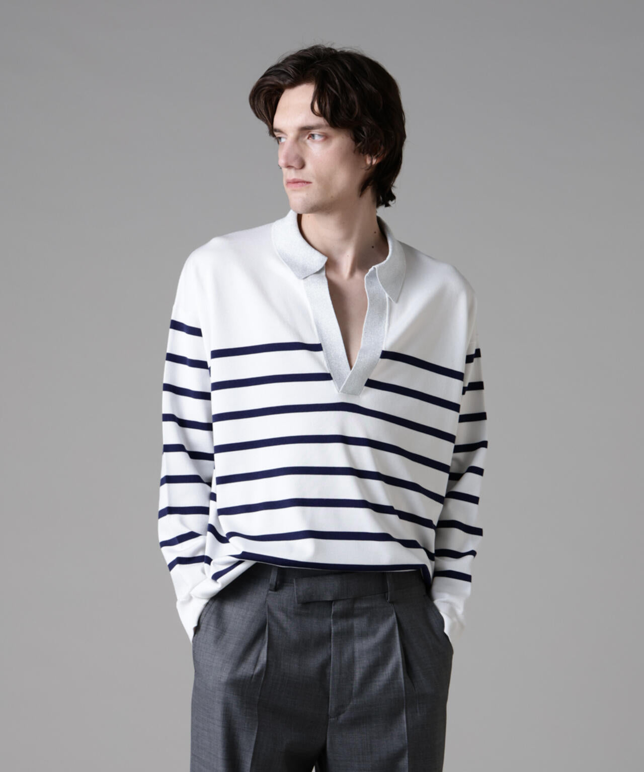 ｢ASSEMBLANC｣シルクブレンドヤーンバスクスキッパー