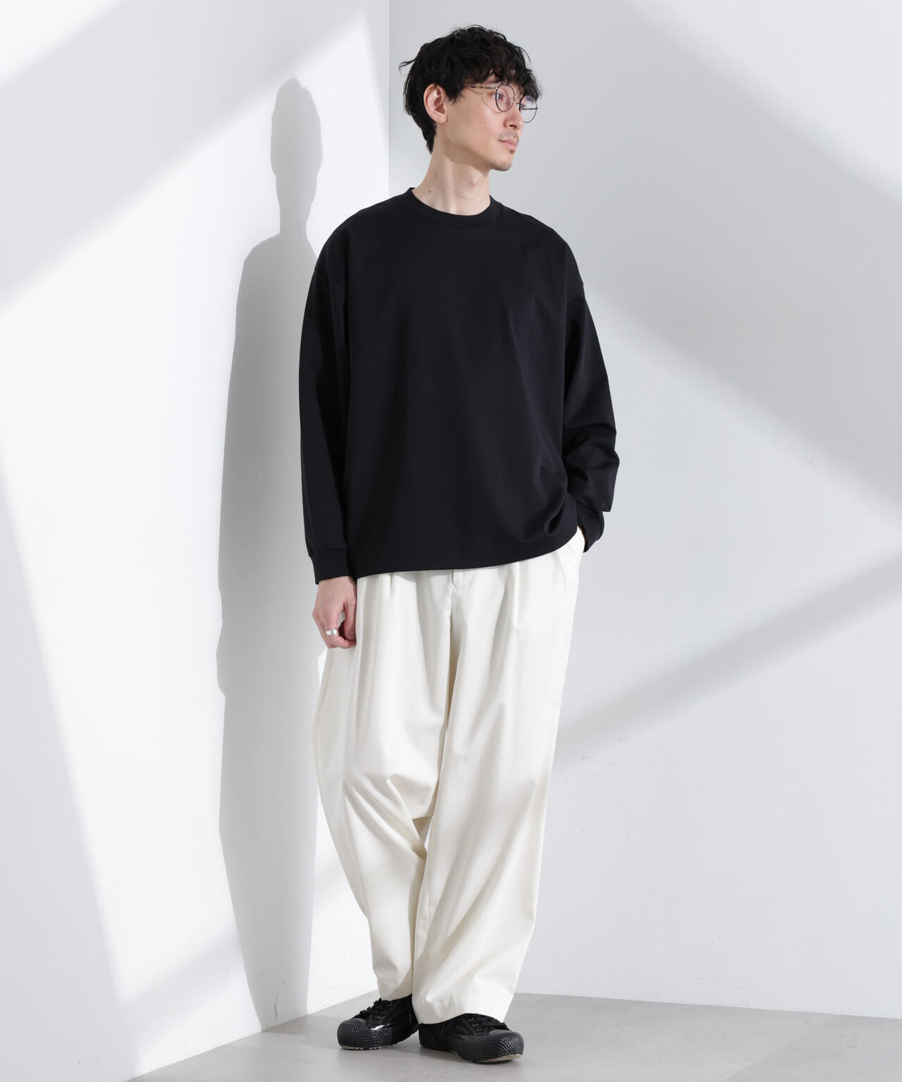 シルケットポンチロングスリーブバルーンTシャツ 長袖