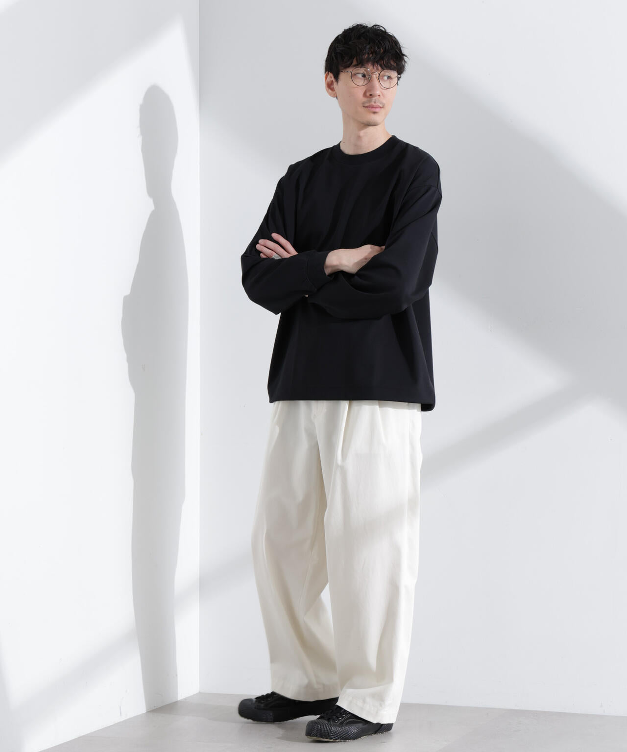 シルケットポンチロングスリーブバルーンTシャツ 長袖