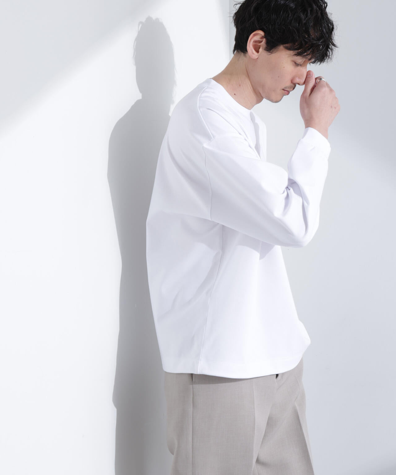 シルケットポンチロングスリーブバルーンTシャツ 長袖