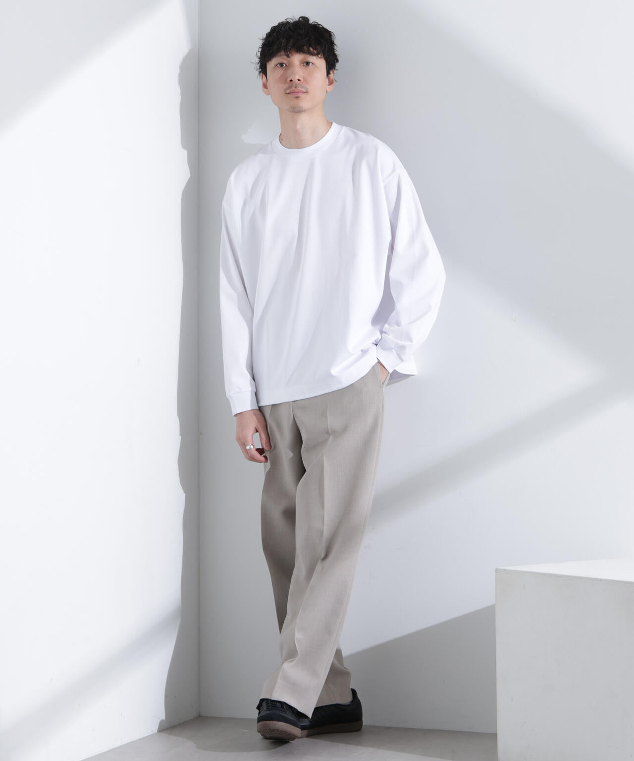 シルケットポンチロングスリーブバルーンTシャツ 長袖