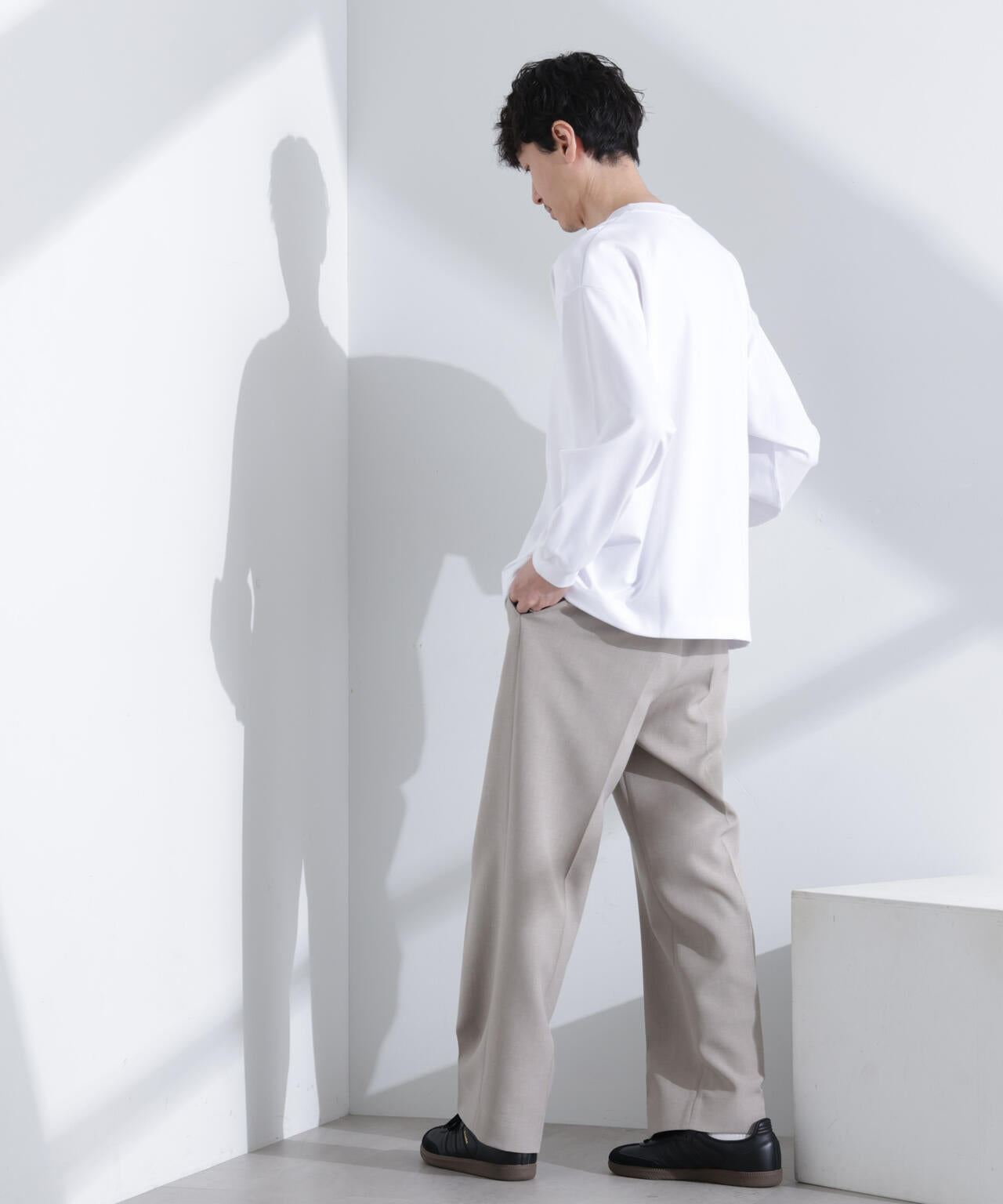 シルケットポンチロングスリーブバルーンTシャツ 長袖