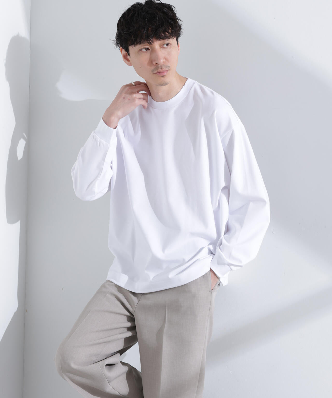 シルケットポンチロングスリーブバルーンTシャツ 長袖