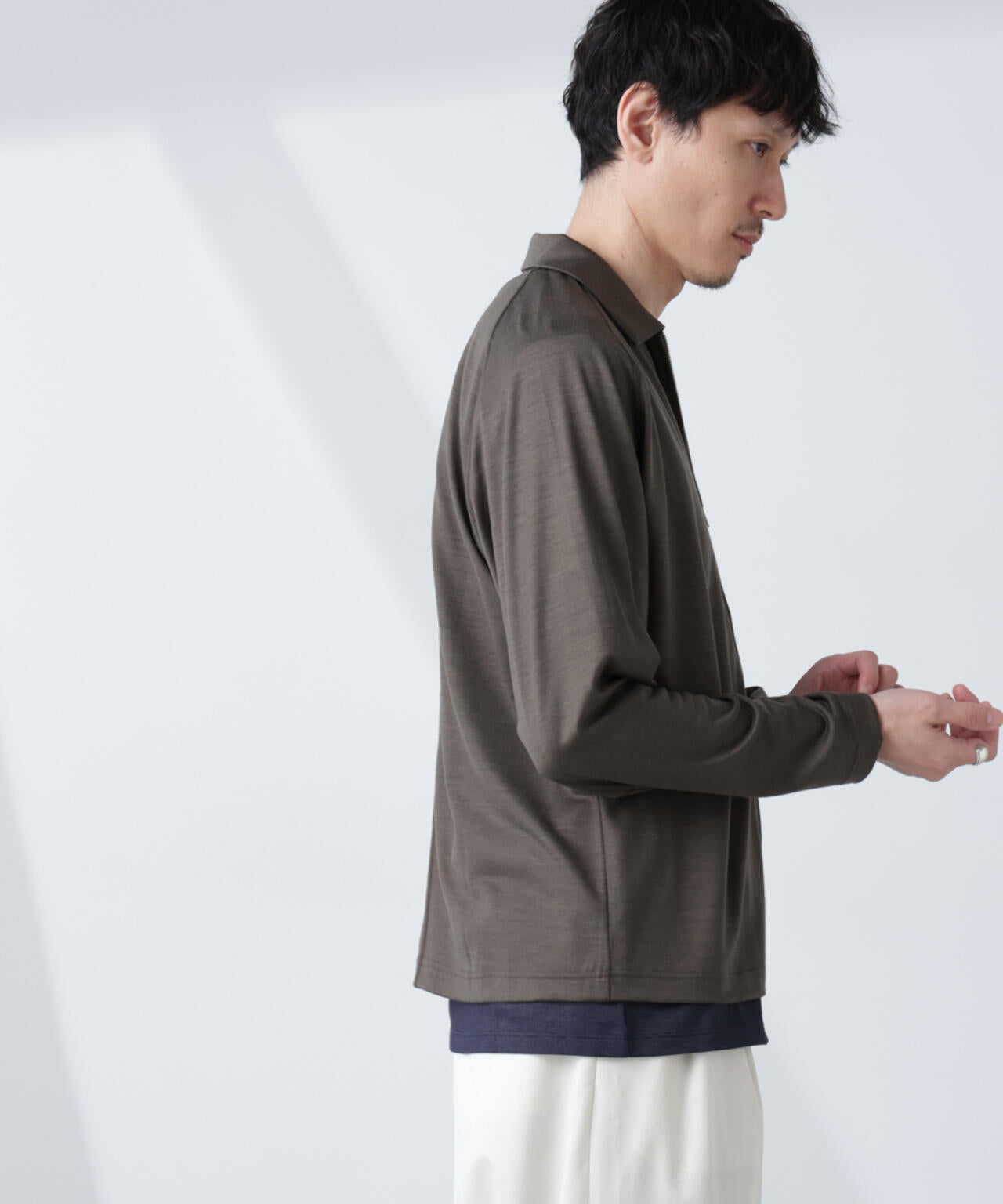「ALL-DAYS COMFORT 100% WOOL」 ZIPプルオーバー