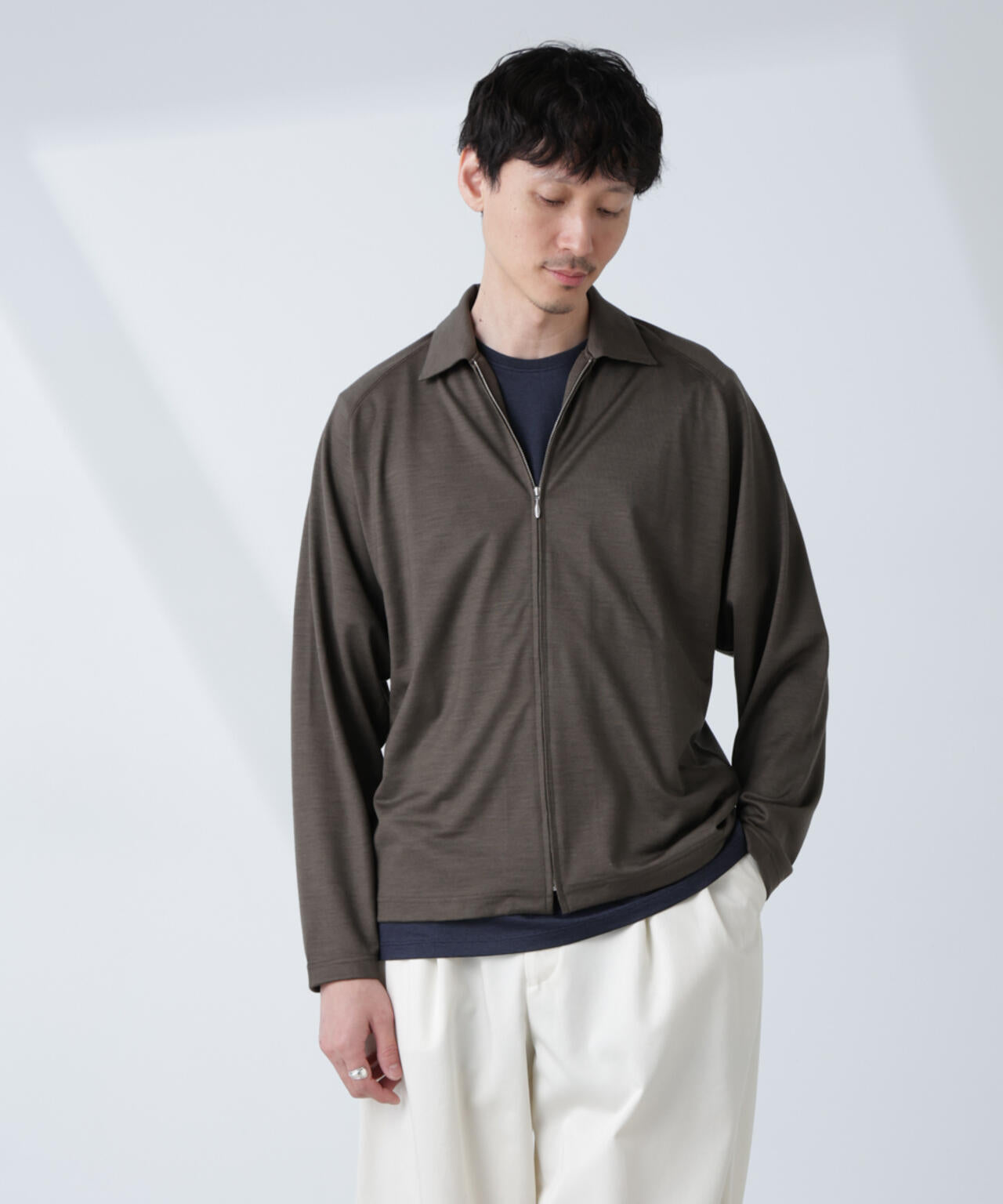 「ALL-DAYS COMFORT 100% WOOL」 ZIPプルオーバー