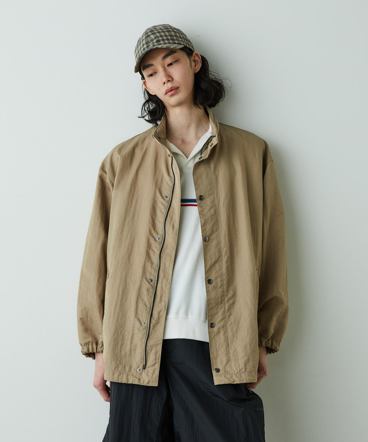 「HOTEL PALACE」オテルパラス レトロボーダーパイルスキッパーシャツ
