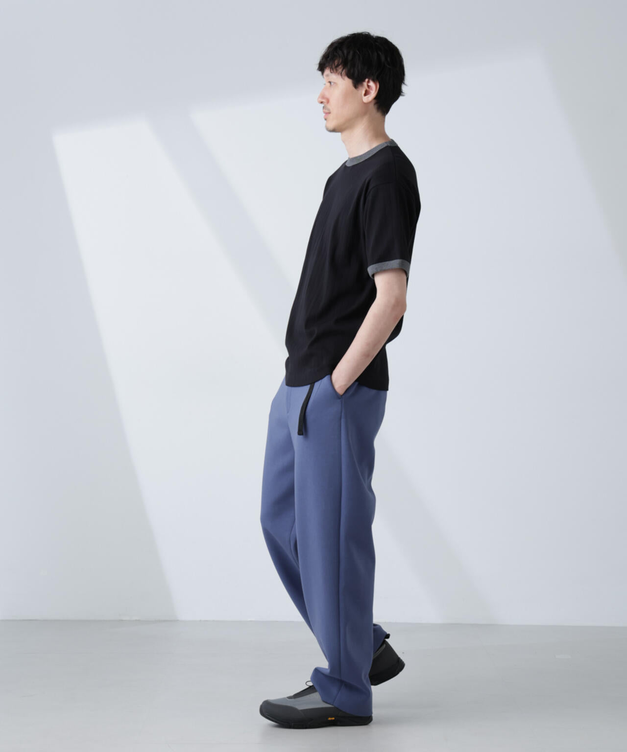 「NJ/CLUB」 針抜きリンガーTシャツ